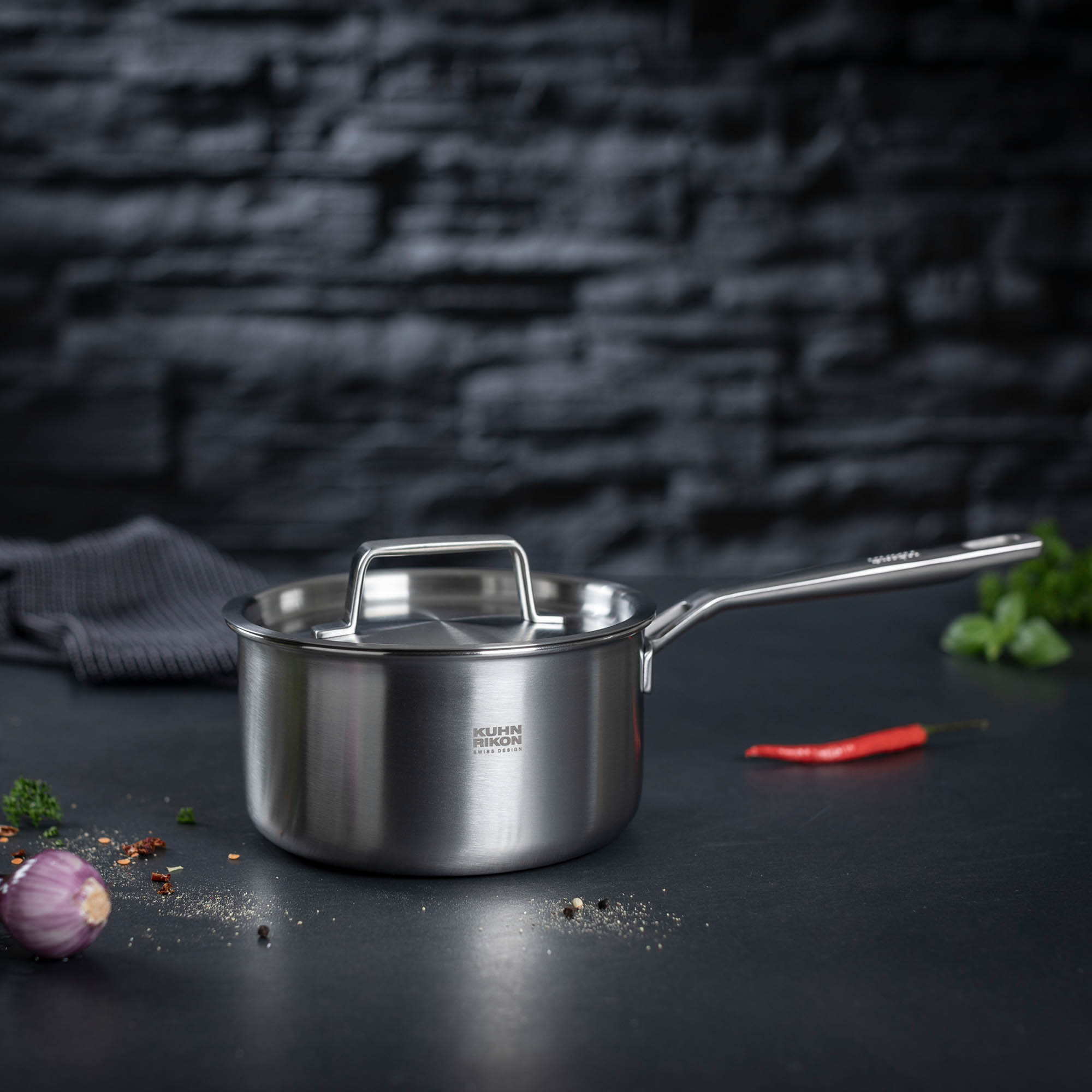 KUHN RIKON saucepan set 3-piece CULINARY FIVEPLY stainless steel 5-ply INDUCTION