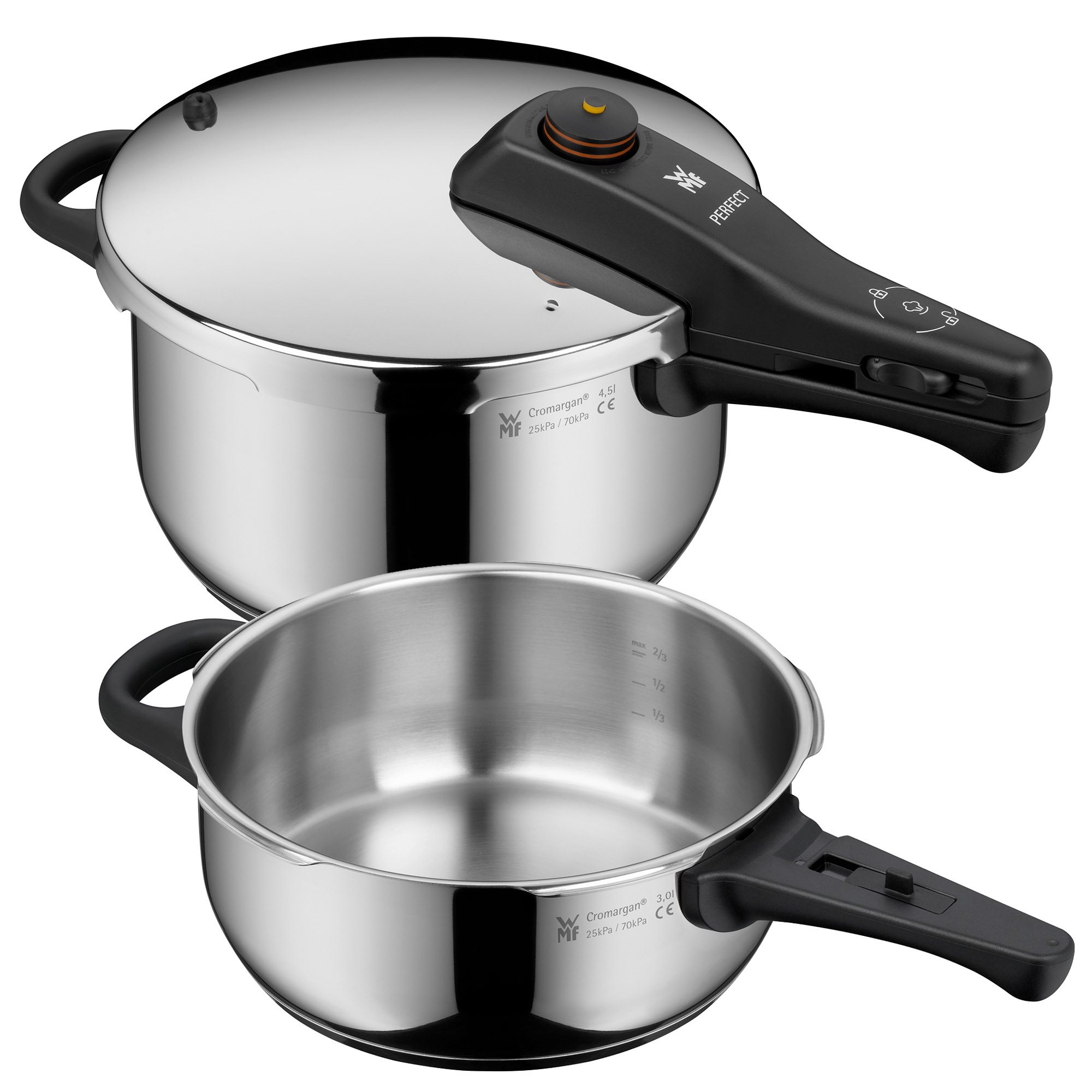 WMF Schnellkochtopf-Set PERFECT ONE POT 22 cm, 4,5 Liter + 3,0 Liter