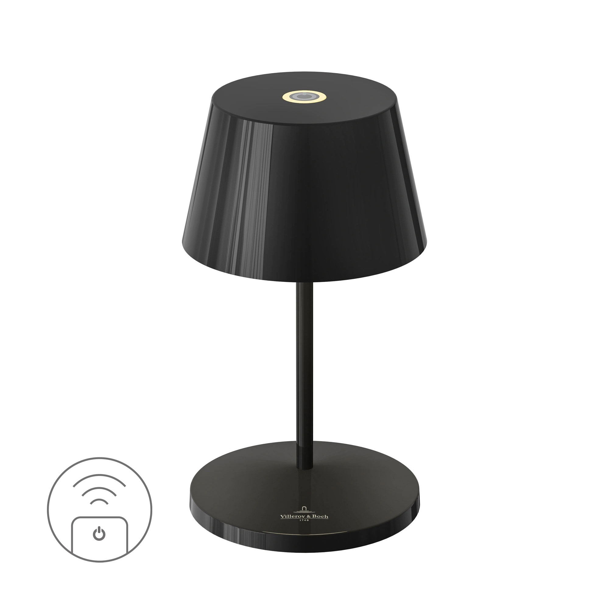 VILLEROY & BOCH LED-Tischlampe SEOUL RC schwarz ceramic in-/outdoor fernbedienbar