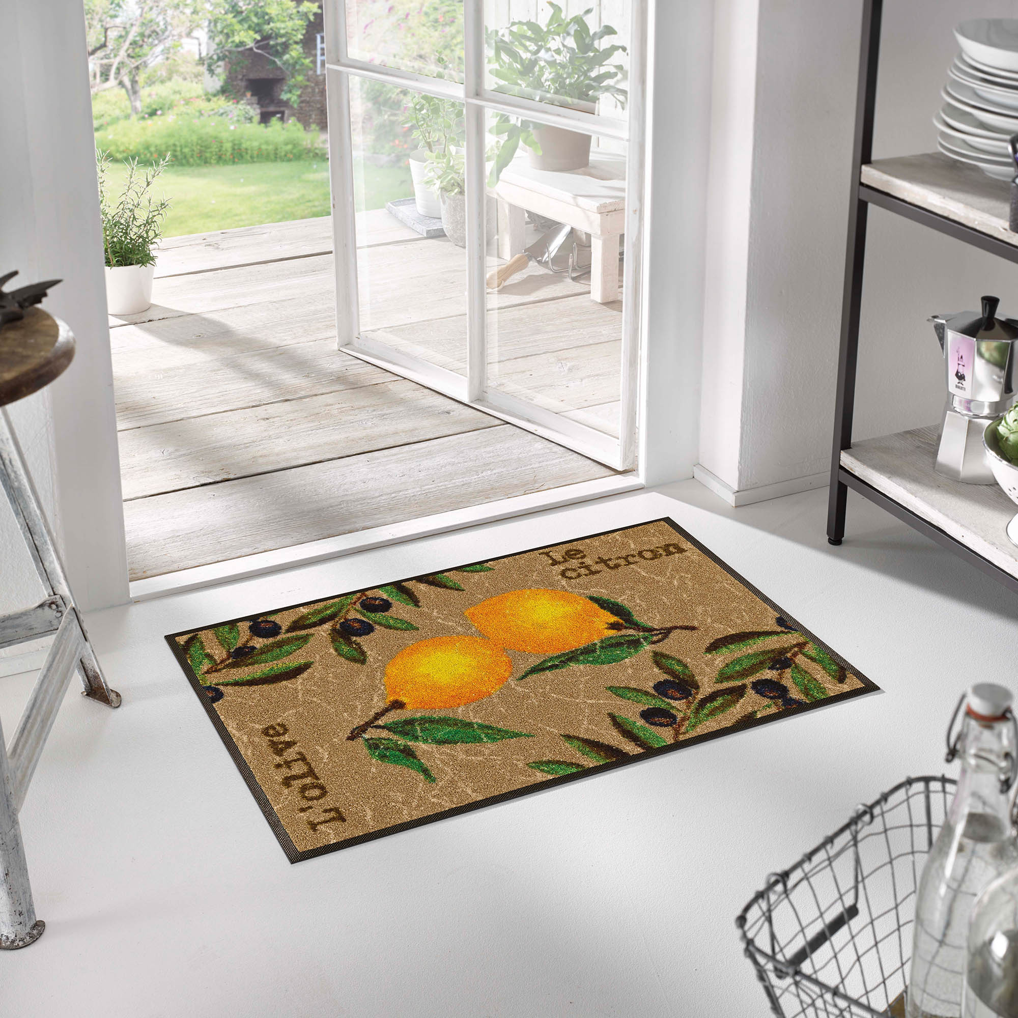 WASH + DRY Fußmatte 50 x 75 cm Motiv LE CITRON - Zitronen