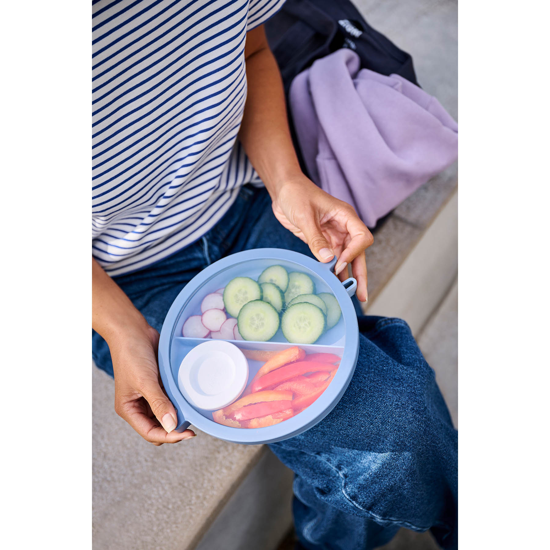 MEPAL Bento Lunchbowl VITA round lunchbox, 1.5 litres, Nordic Sage