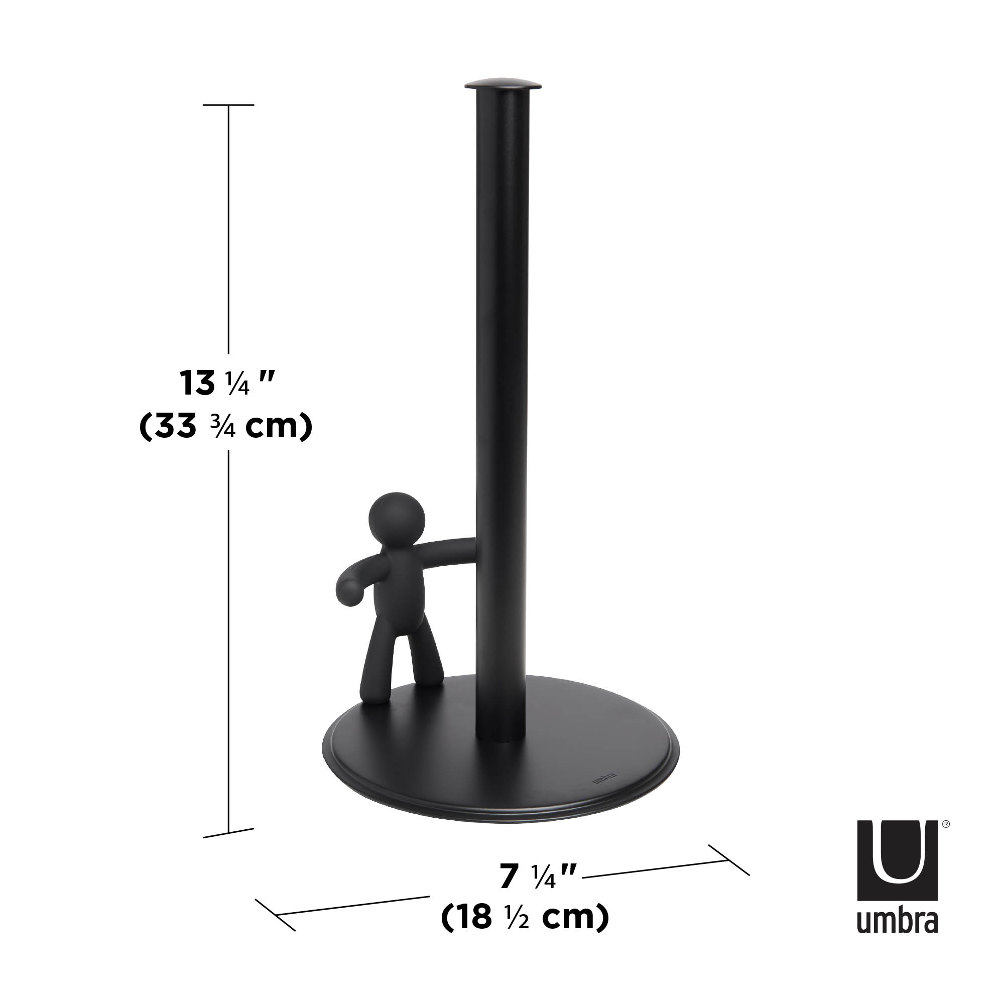 UMBRA kitchen roll holder Paper roll holder BUDDY black