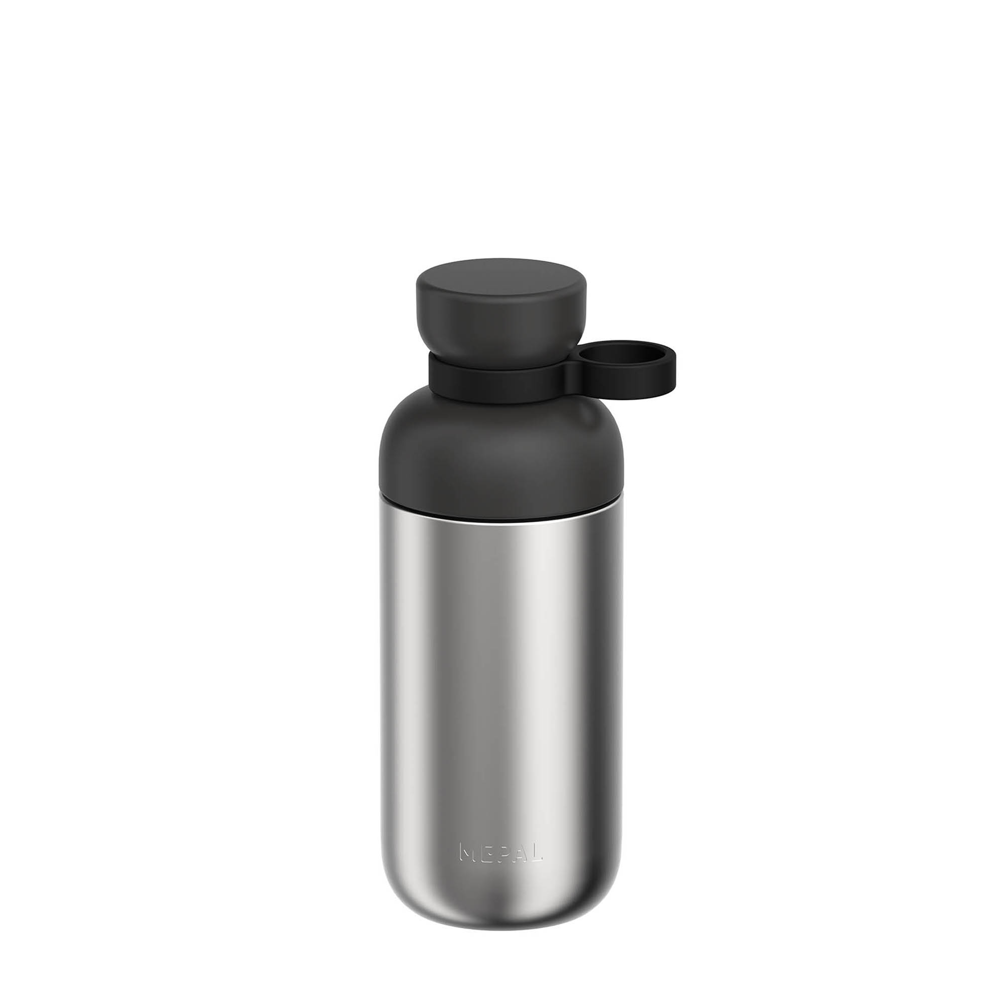 MEPAL Edelstahl-Flasche VITA 0,5 Liter auch kohlensäurehaltige Getränke nordic black