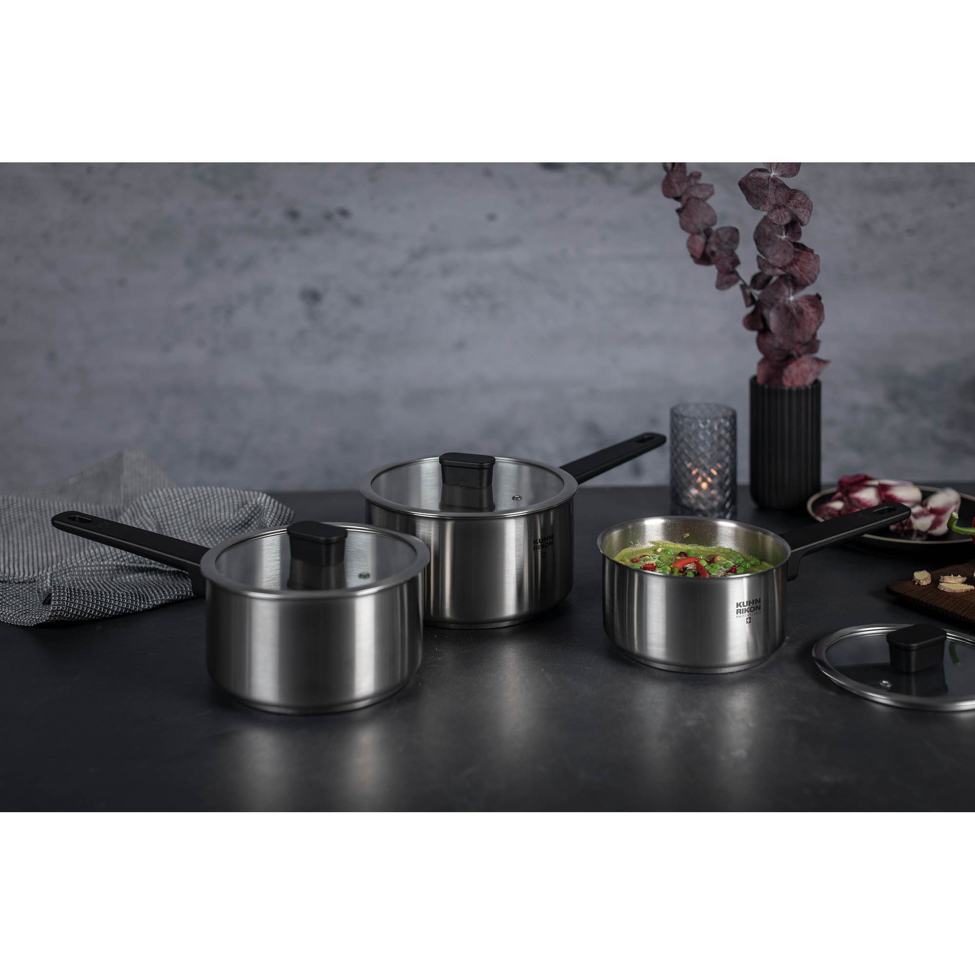 KUHN RIKON saucepan LOCARNO 18 cm 2.0 litres with glass lid