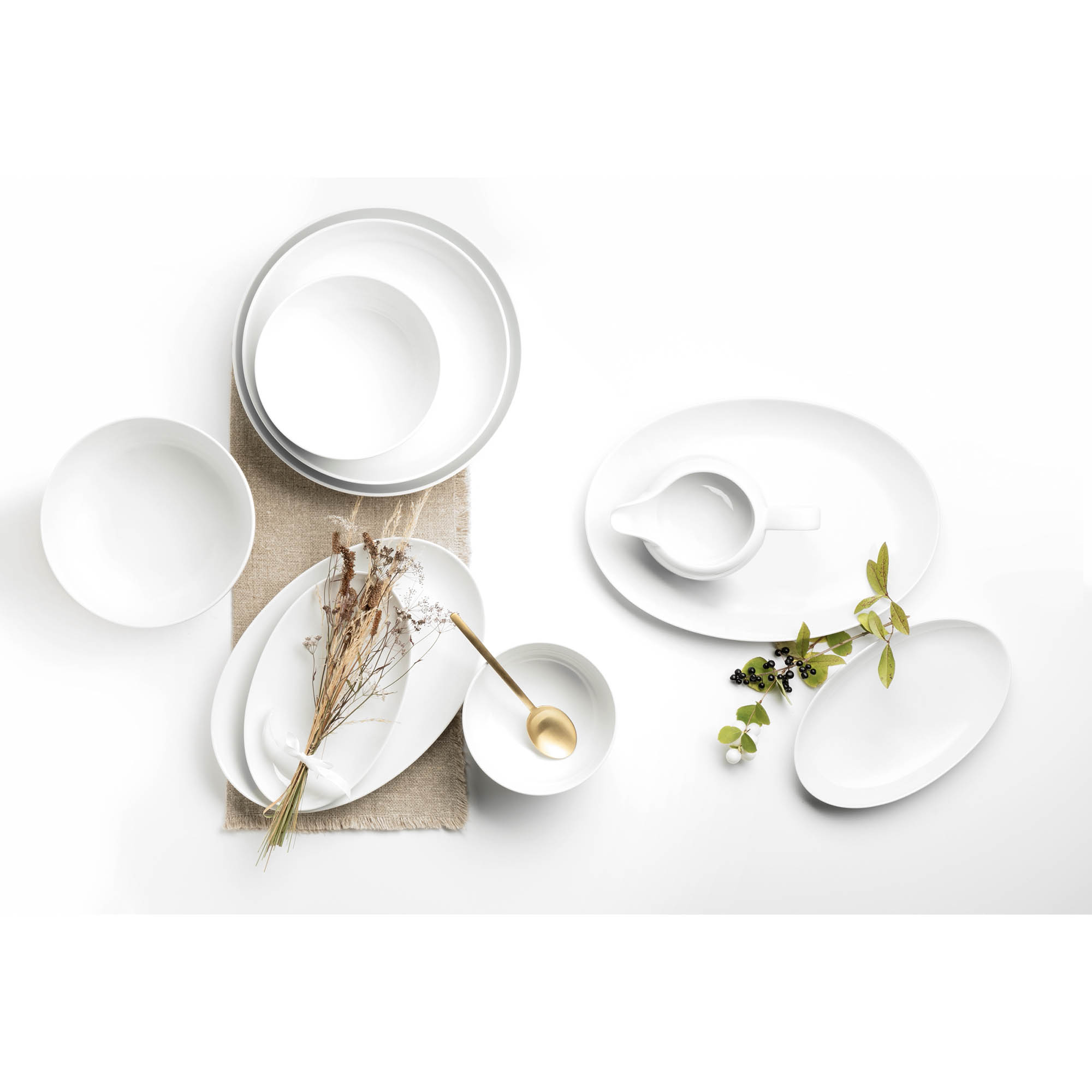 Seltmann Weiden LIBERTY white 003 plain serving platter oval 35 x 24 cm