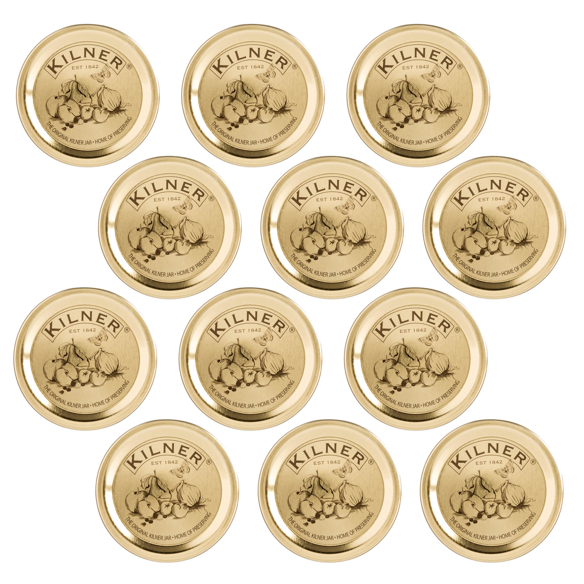 KILNER Vakuum-Dichtung für Einmachglas mit Schraubdeckel 12 Stück