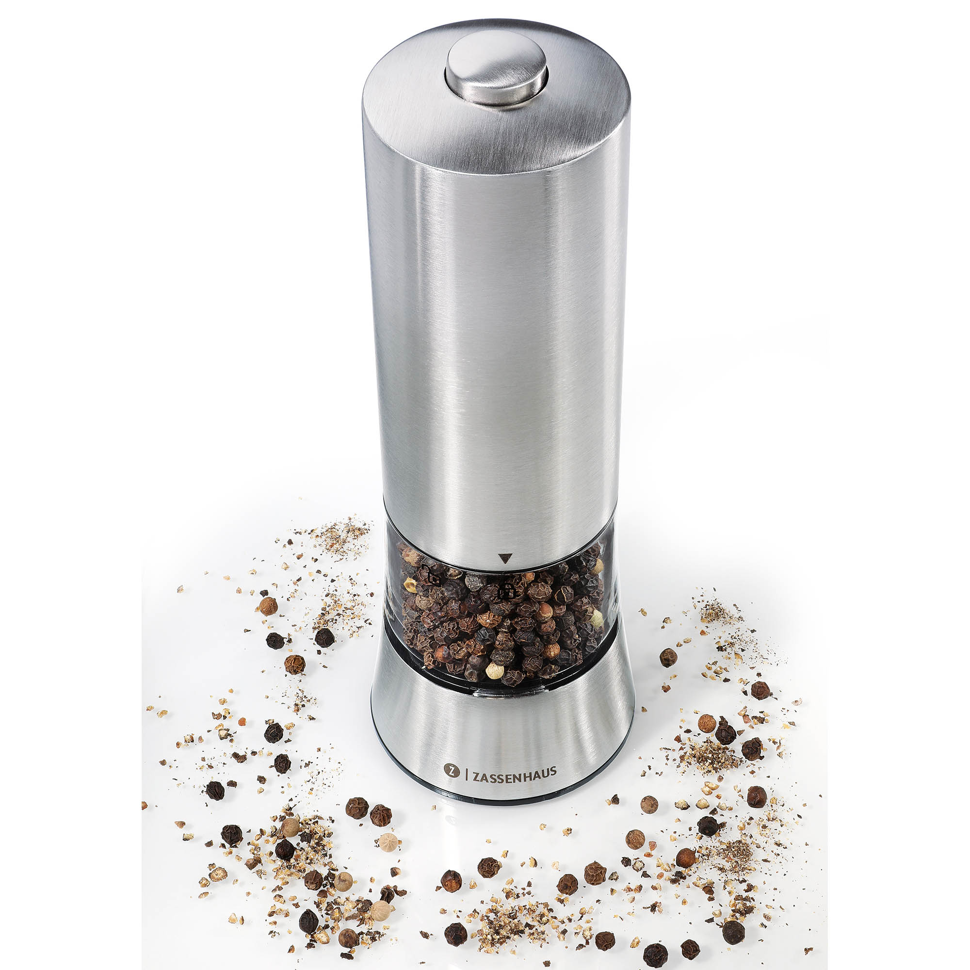 ZASSENHAUS Electric pepper mill GERA USB 18 cm stainless steel