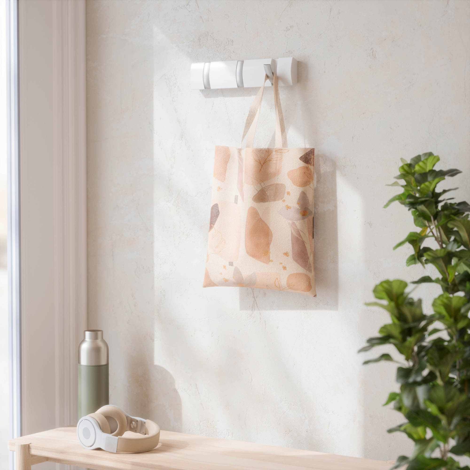 UMBRA wall coat rack coat rack FLIP 3 HOOK with 3 foldable hooks white / silver