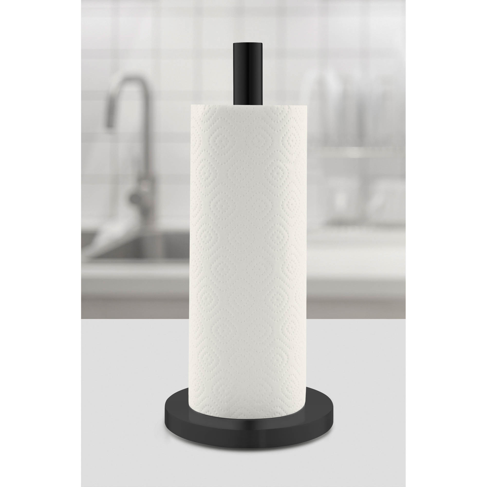 ZACK Küchenrollenhalter / Papierrollenhalter CUNA Edelstahl schwarz