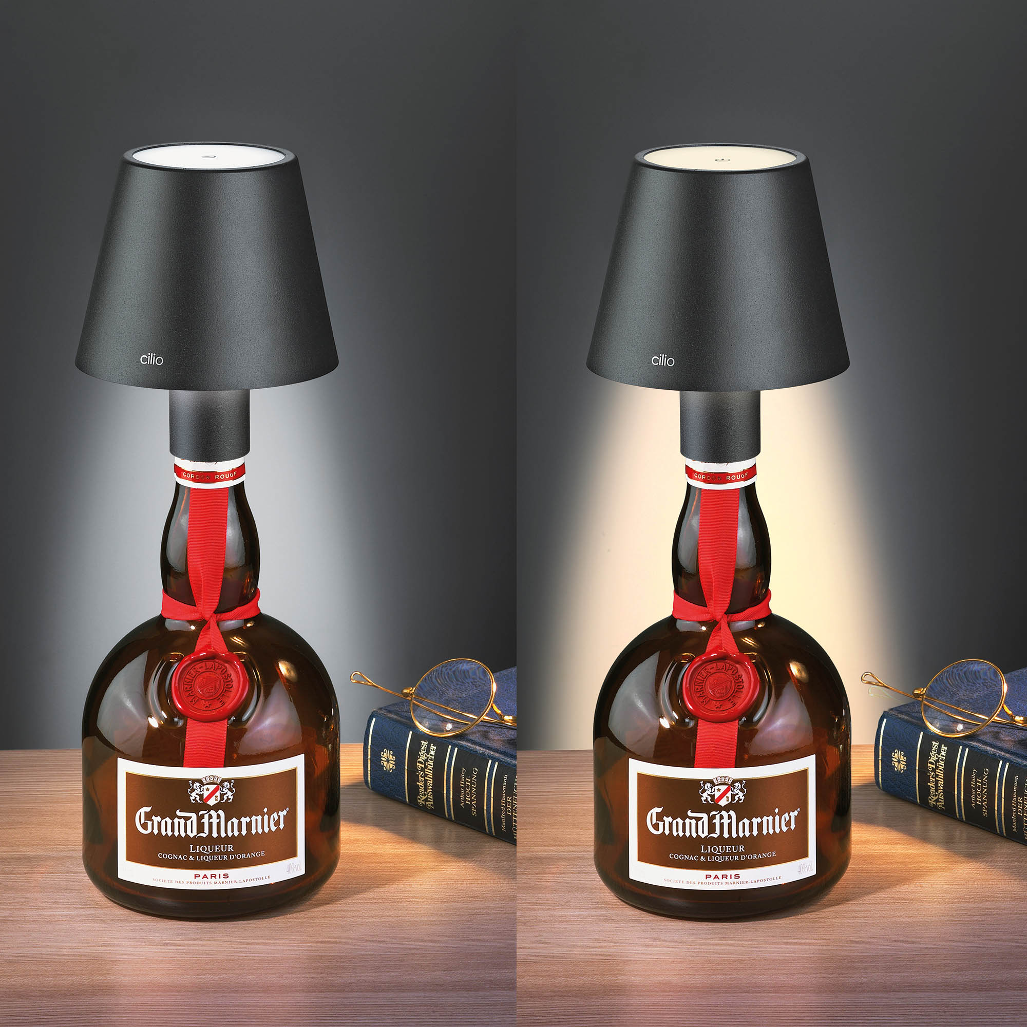 CILIO LED-Lampe LUCE zum Aufstecken auf Flaschen indoor / outdoor schwarz
