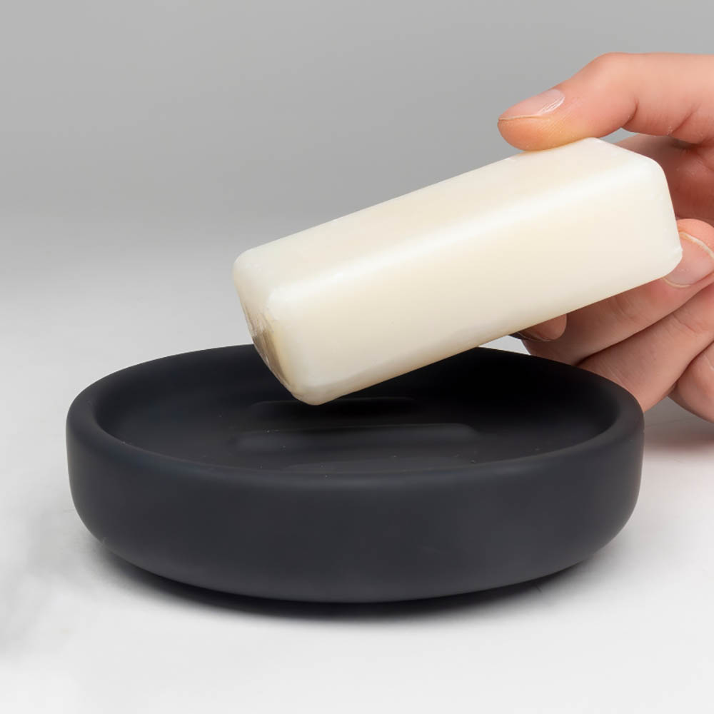 KELA Seifenschale SANA Keramik rund hellgrau