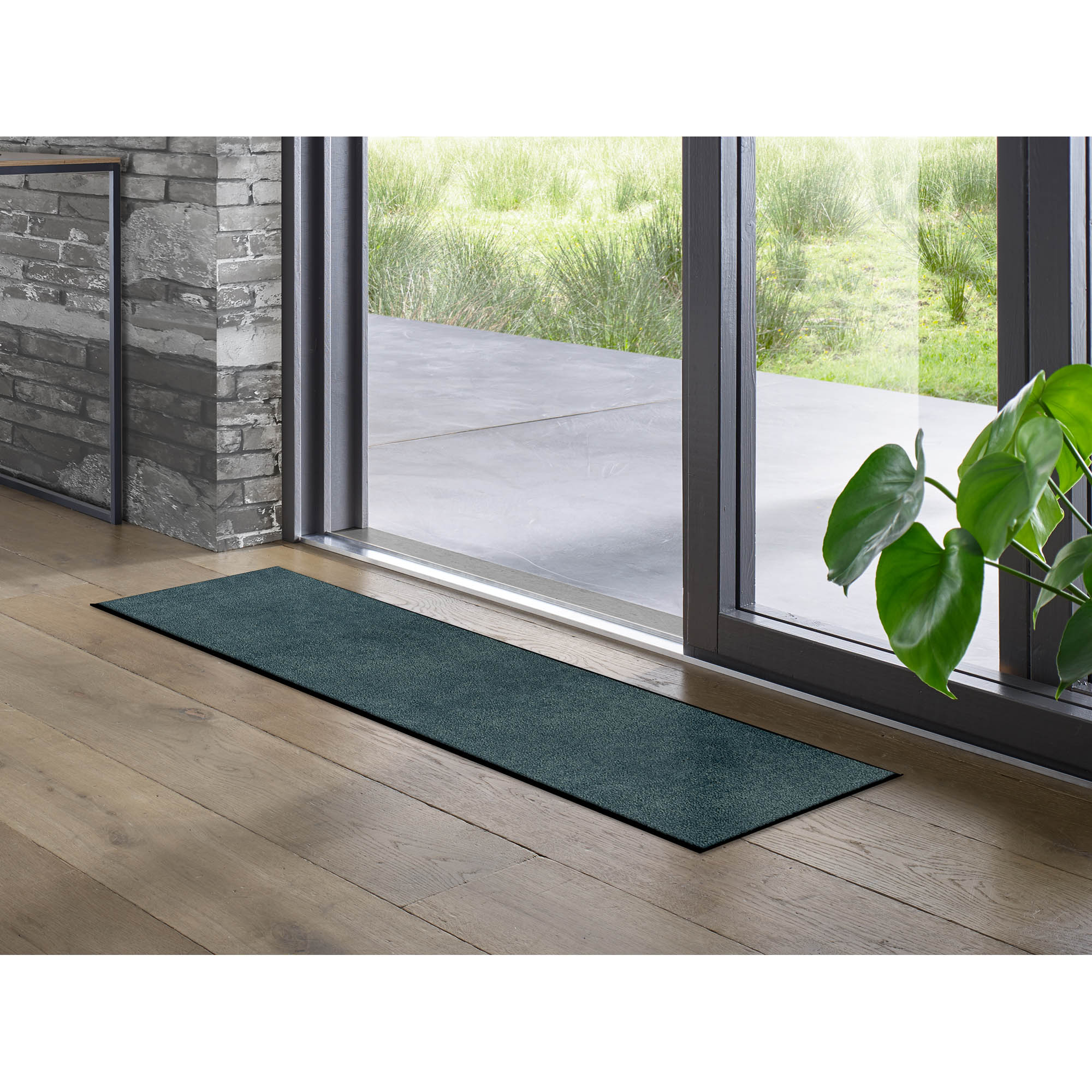 WASH + DRY Schuhablagematte Fußmatte 35 x 120 cm Monocolour ORIGINAL Denim Blue