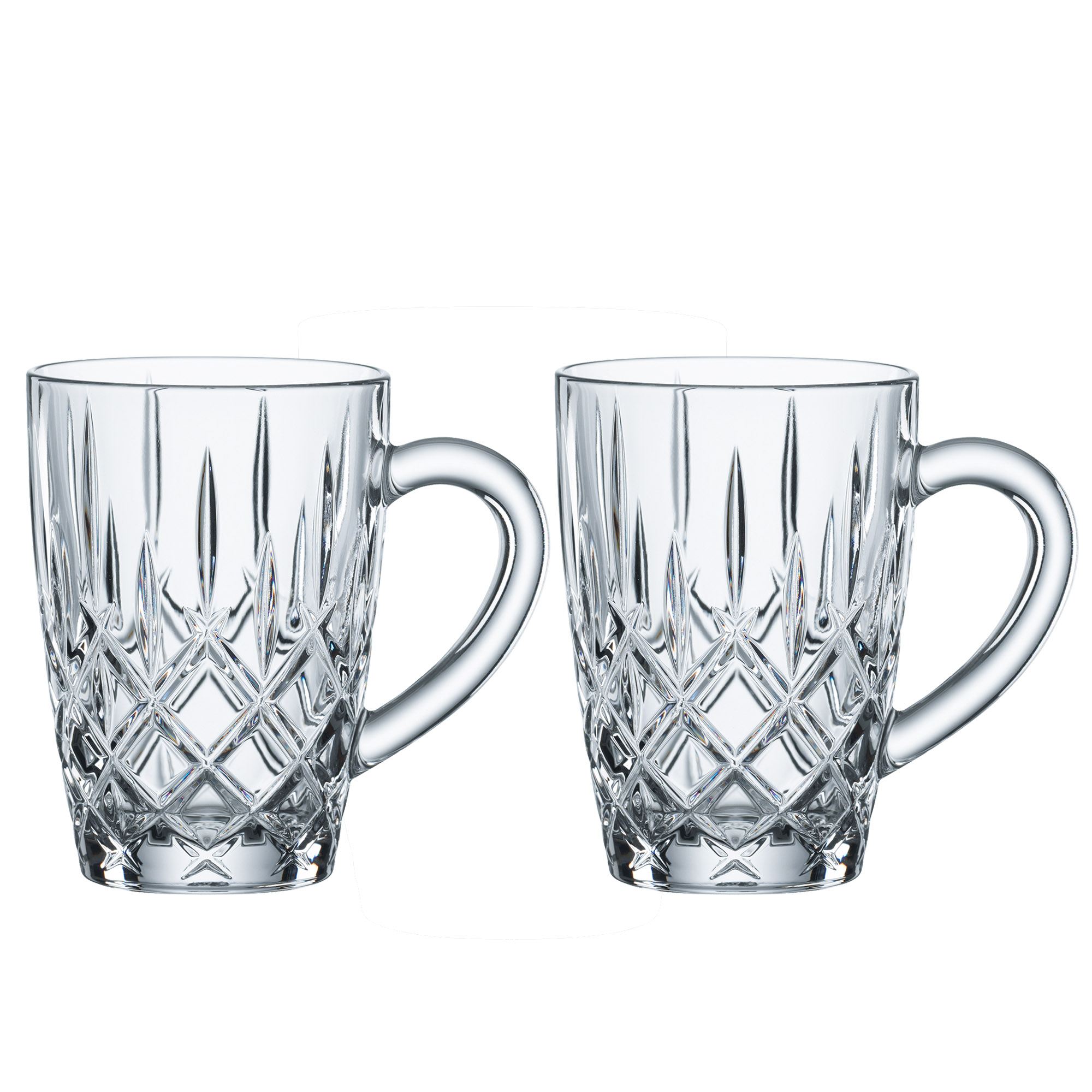 NACHTMANN Noblesse tea glass set 2 tea cups with handle Capacity 347 ml