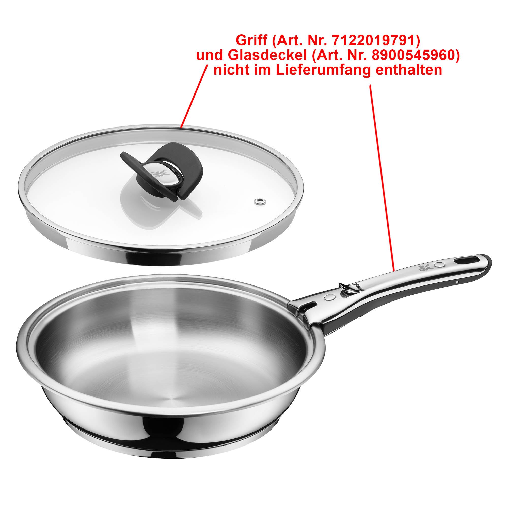 WMF Serie CLICK & SERVE Bratpfanne Edelstahl 24 cm INDUKTION