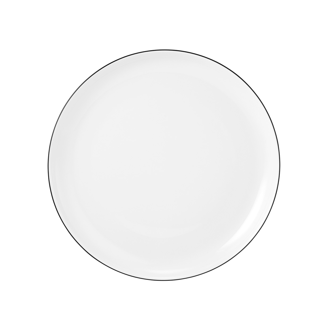 Seltmann Weiden Frühstücksteller Lido Black Line, (1 St), Teller rund 20 cm