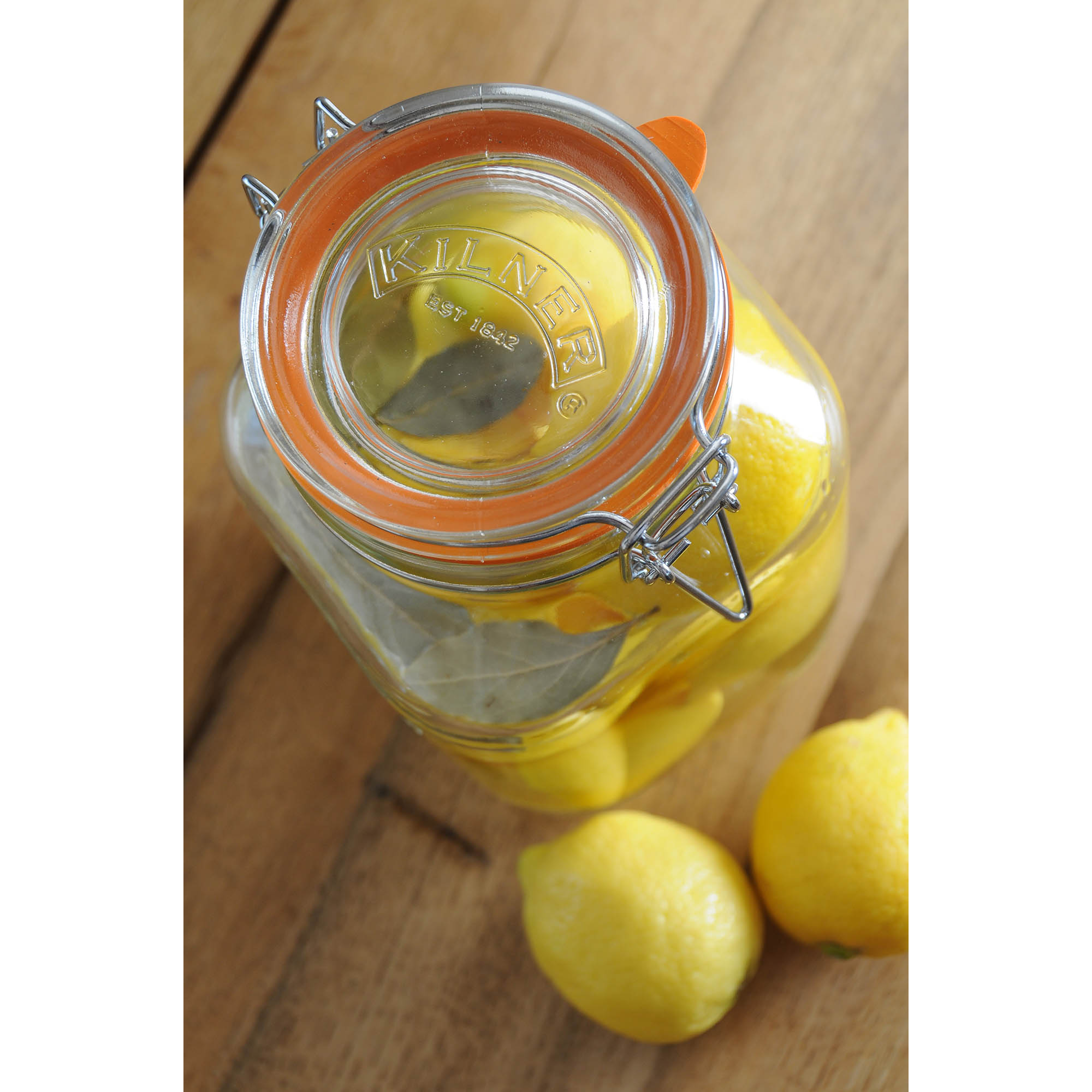 KILNER square swing-top jar, 1.5-litre storage jar, preserving jar