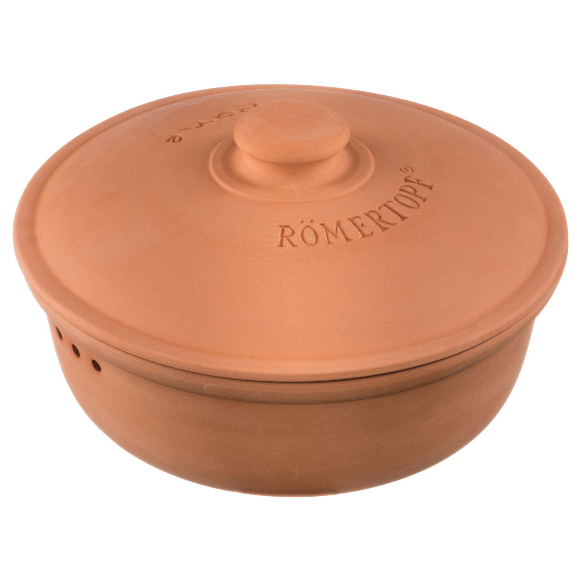 RÖMERTOPF Brottopf Brotkasten RUND Terracotta 30 cm