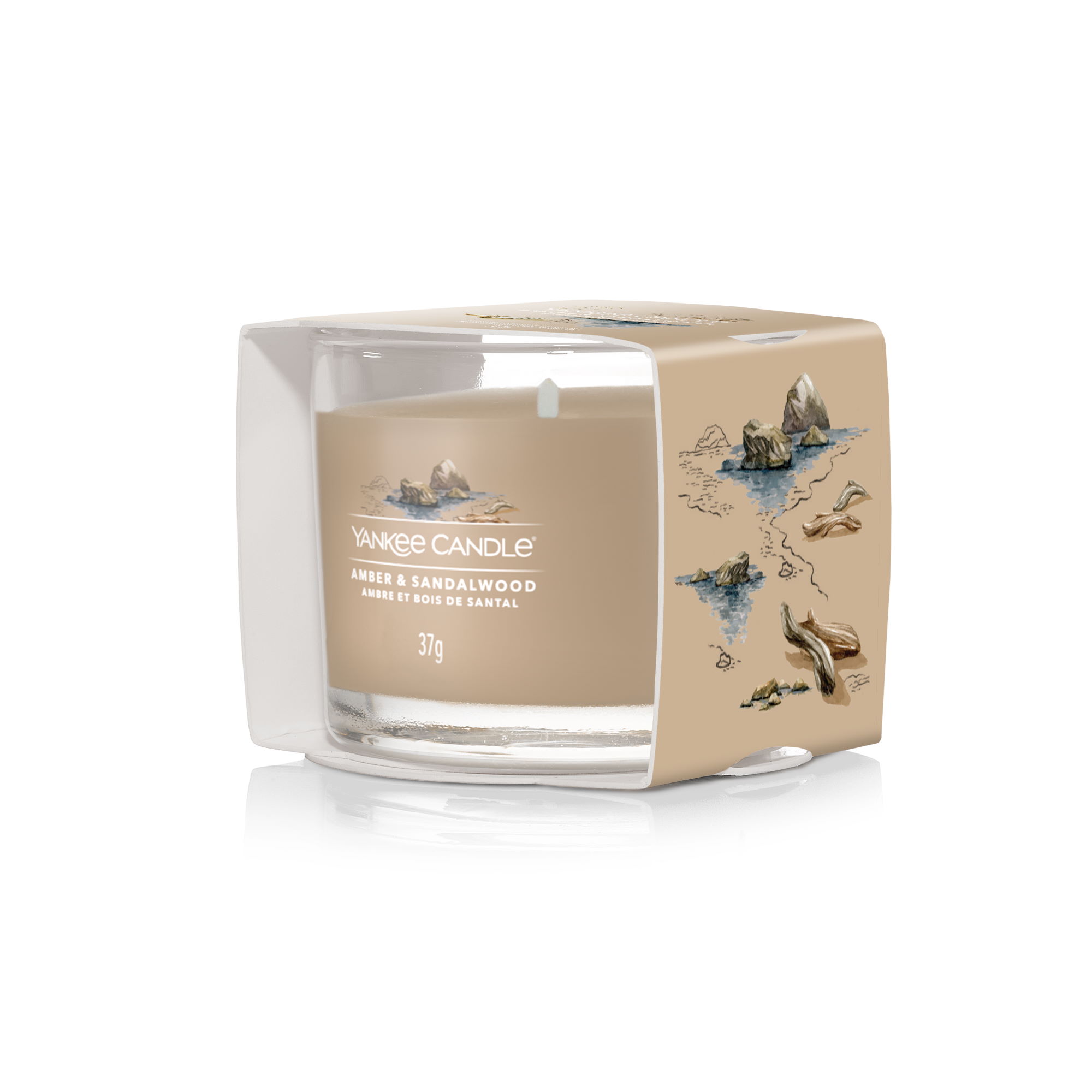 YANKEE CANDLE glass votive candle AMBER & SANDALWOOD 37 g scented candle
