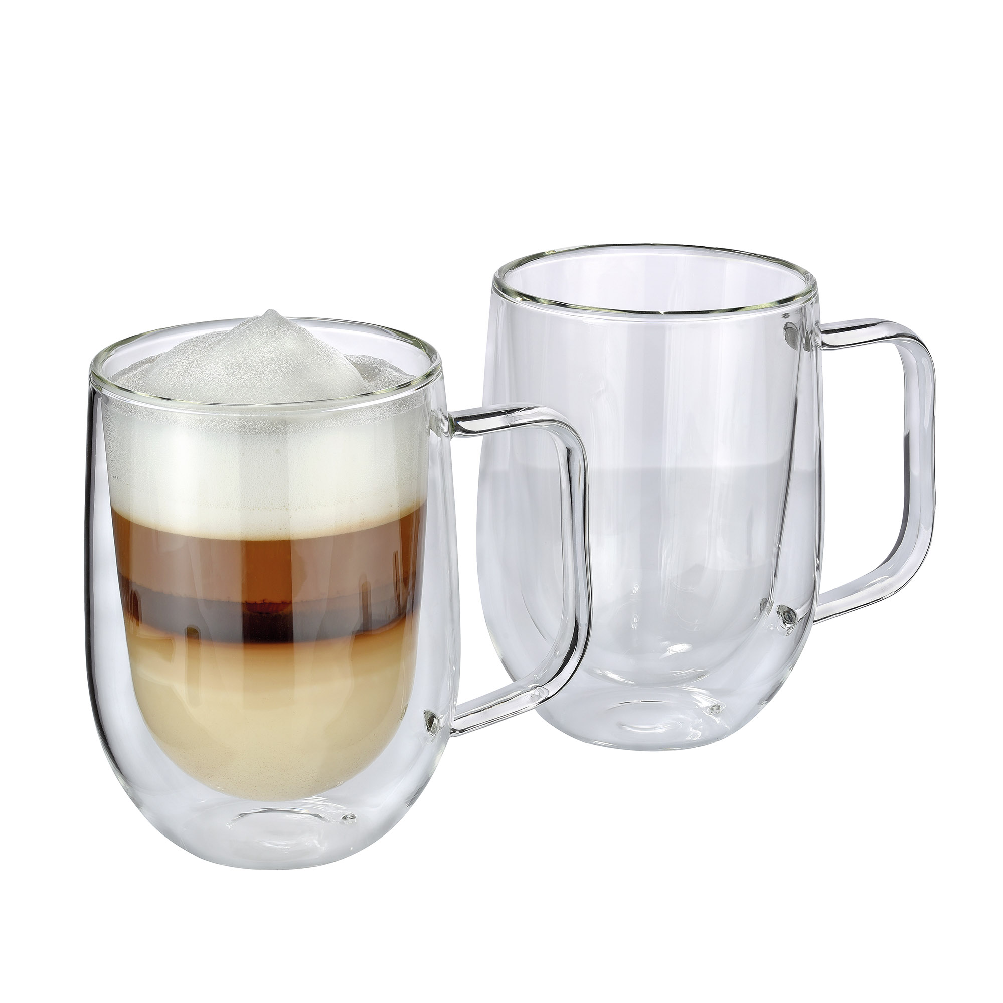 CILIO Latte-Macchiato-Glas VENETO 2er Set 300 ml Borosilikatglas doppelwandig