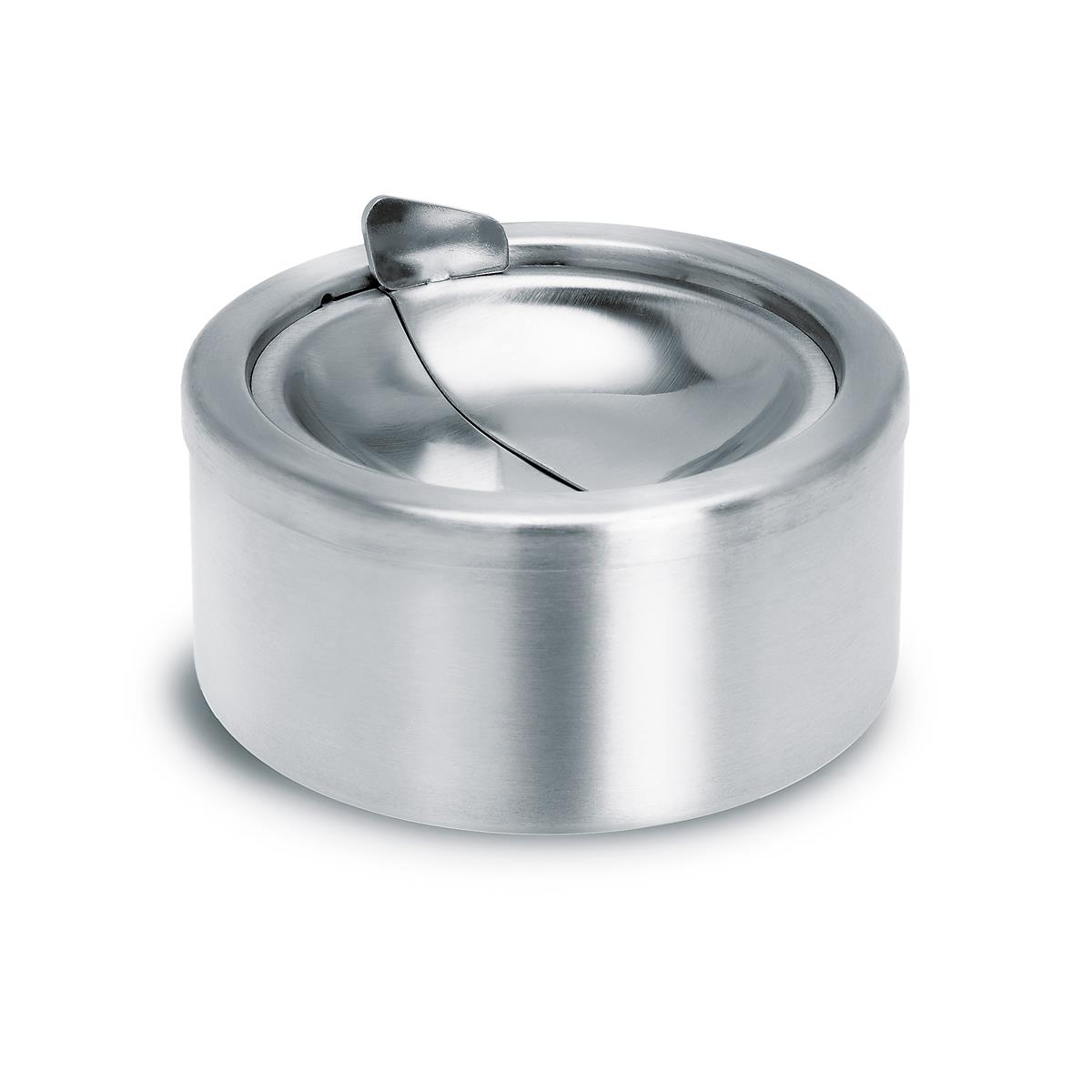 BLOMUS Pure Home Klappdeckelascher PATTY Edelstahl mattiert Aschenbecher
