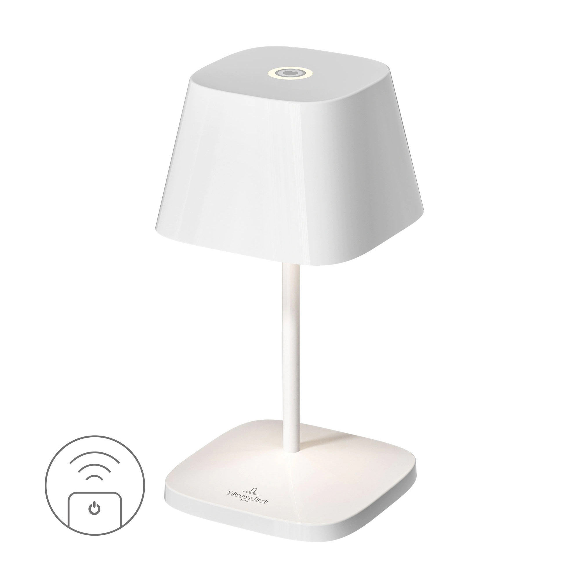 VILLEROY & BOCH LED-Tischlampe NEAPEL RC weiß ceramic in-/outdoor fernbedienbar