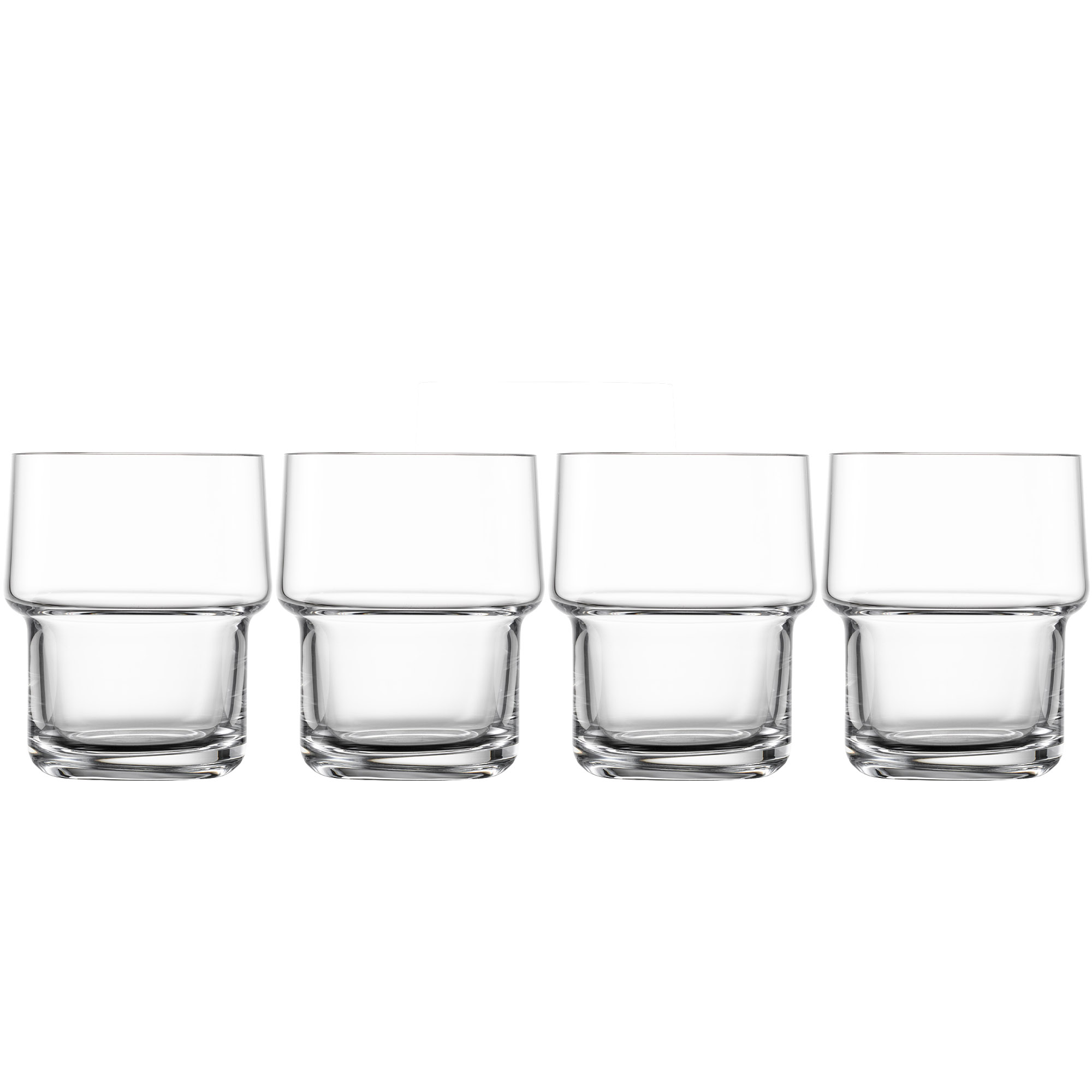 ZWIESEL GLAS CLICK series stackable whisky glasses, set of 4, capacity 357 ml each