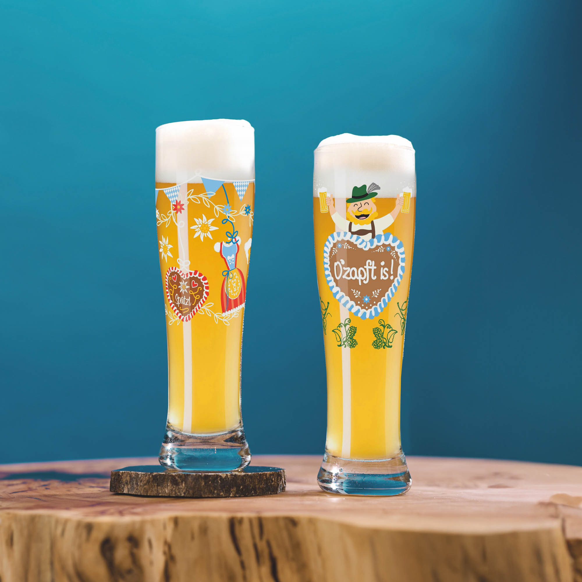 RITZENHOFF Weizenbierglas Weißbierglas BRAUCHZEIT F26 Set mit 2 Stück à 646 ml