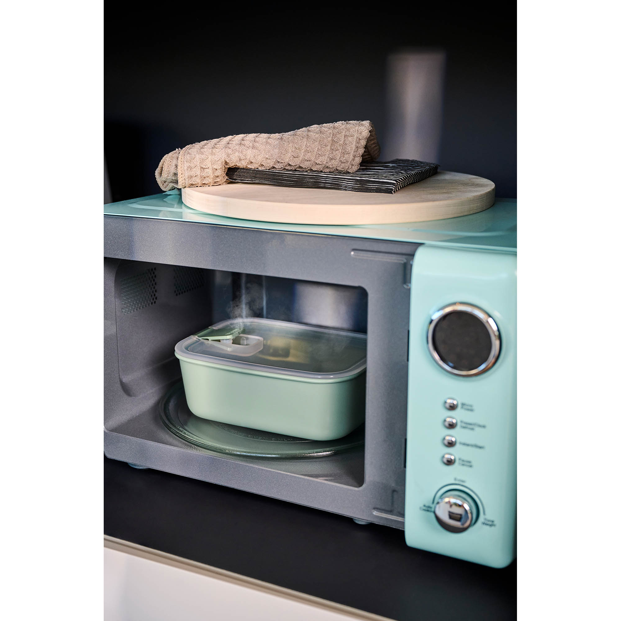 MEPAL EASY CLIP food storage jar rectangular flat 0.7 litre nordic white