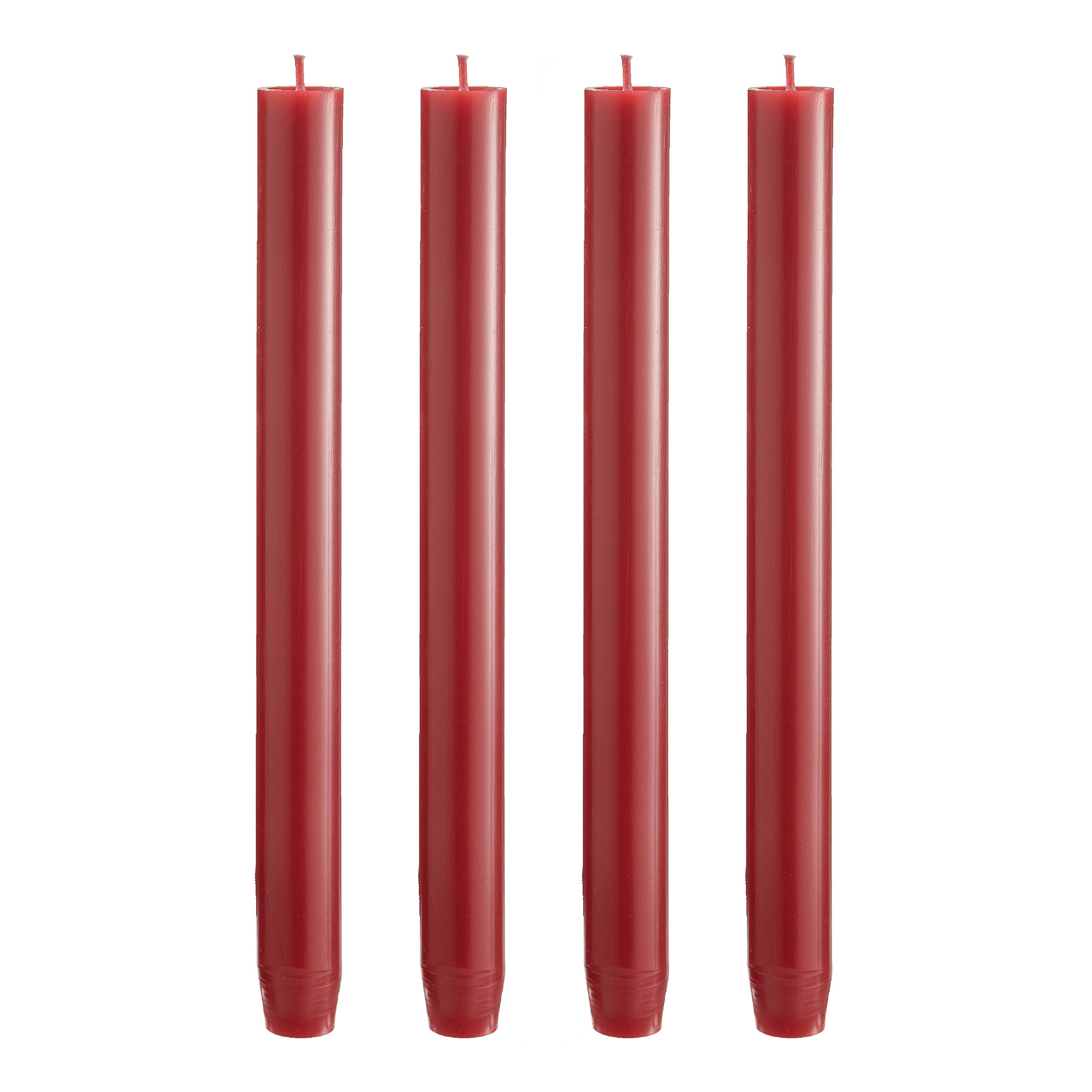ENGELS KERZEN 4er-Set ORIGINAL STABKERZEN 24 cm burgunder