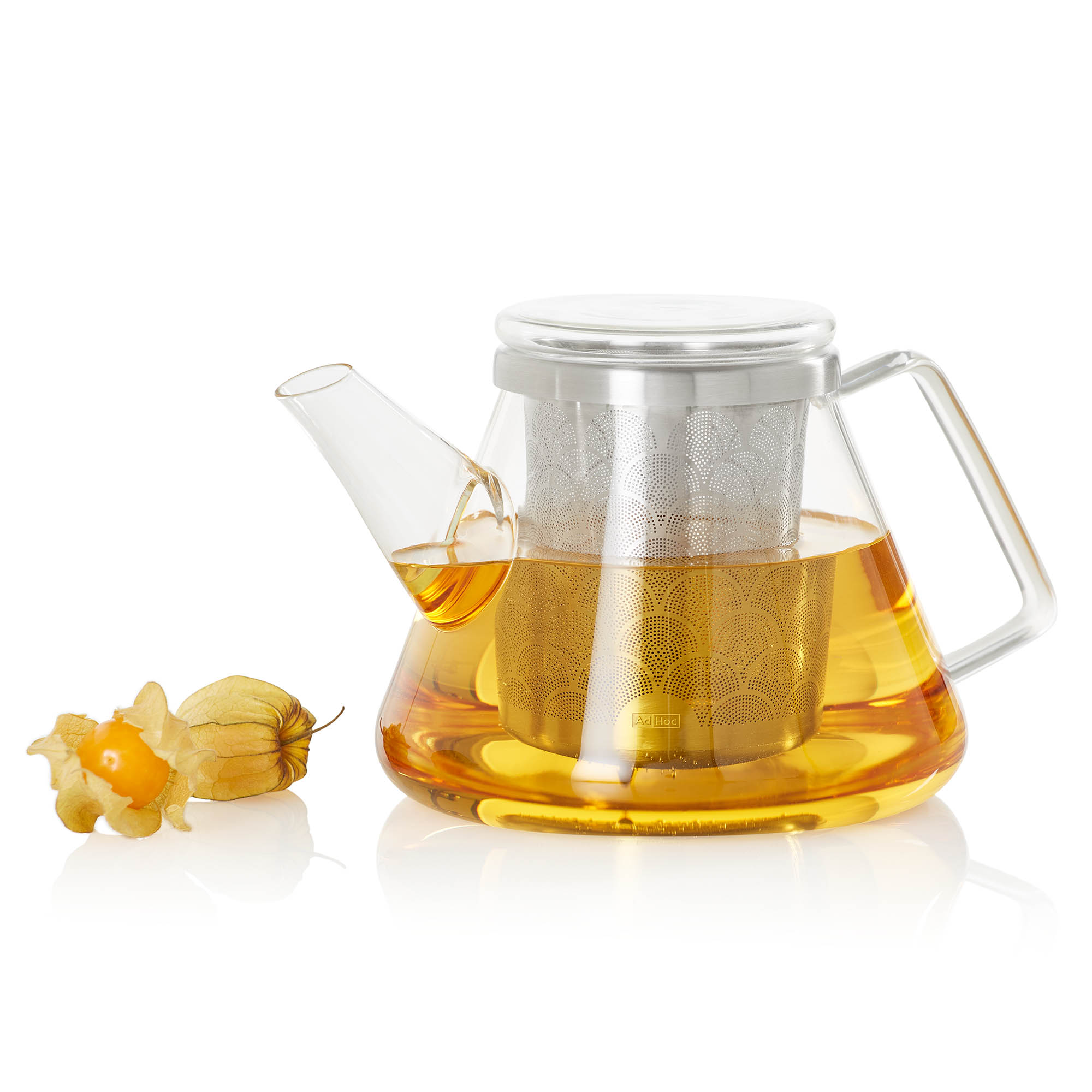 AdHoc Teekanne FUSION aus Borosilikatglas 1,0 Liter