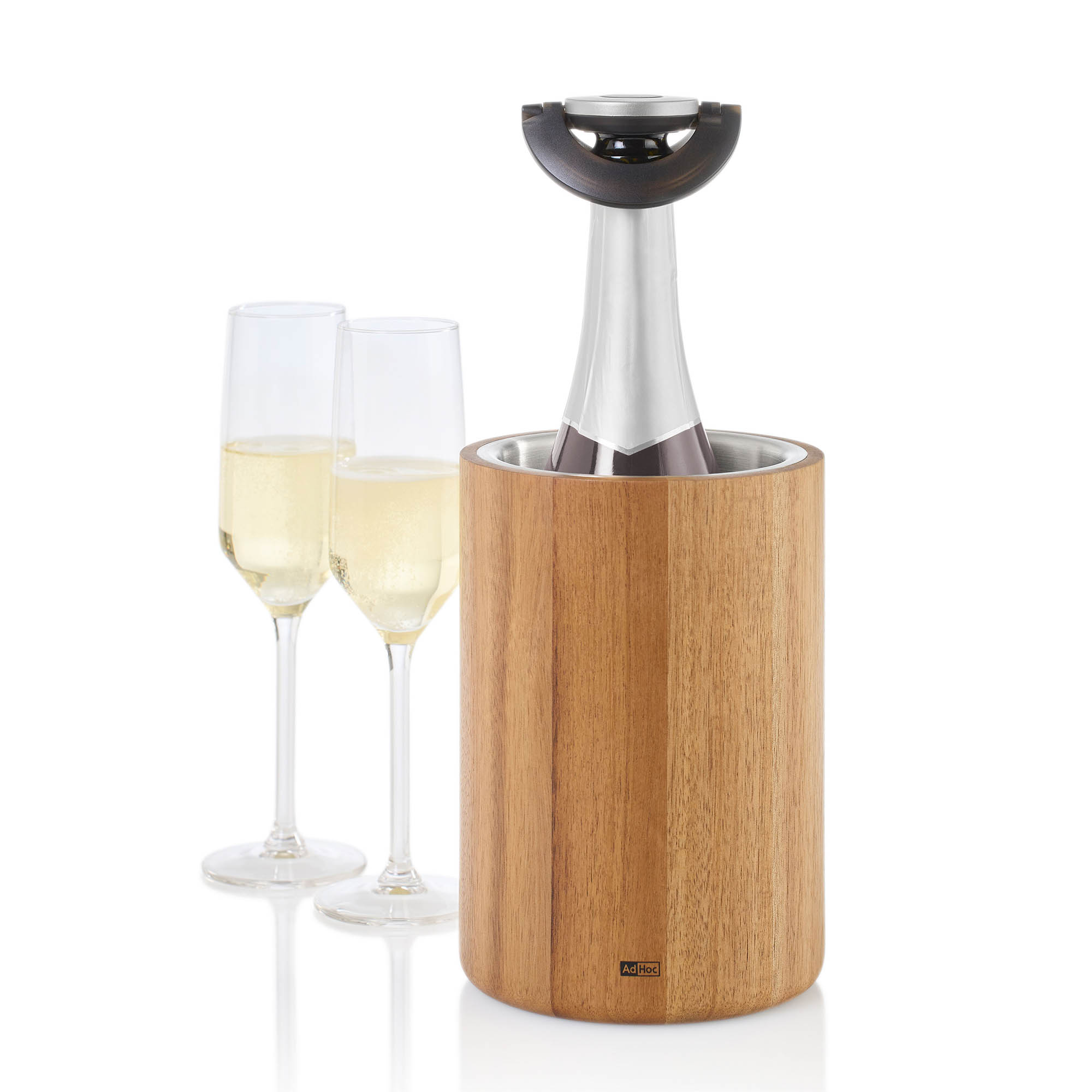 AdHoc Sekt- und Champagnerverschluss GUSTO schwarz / silber