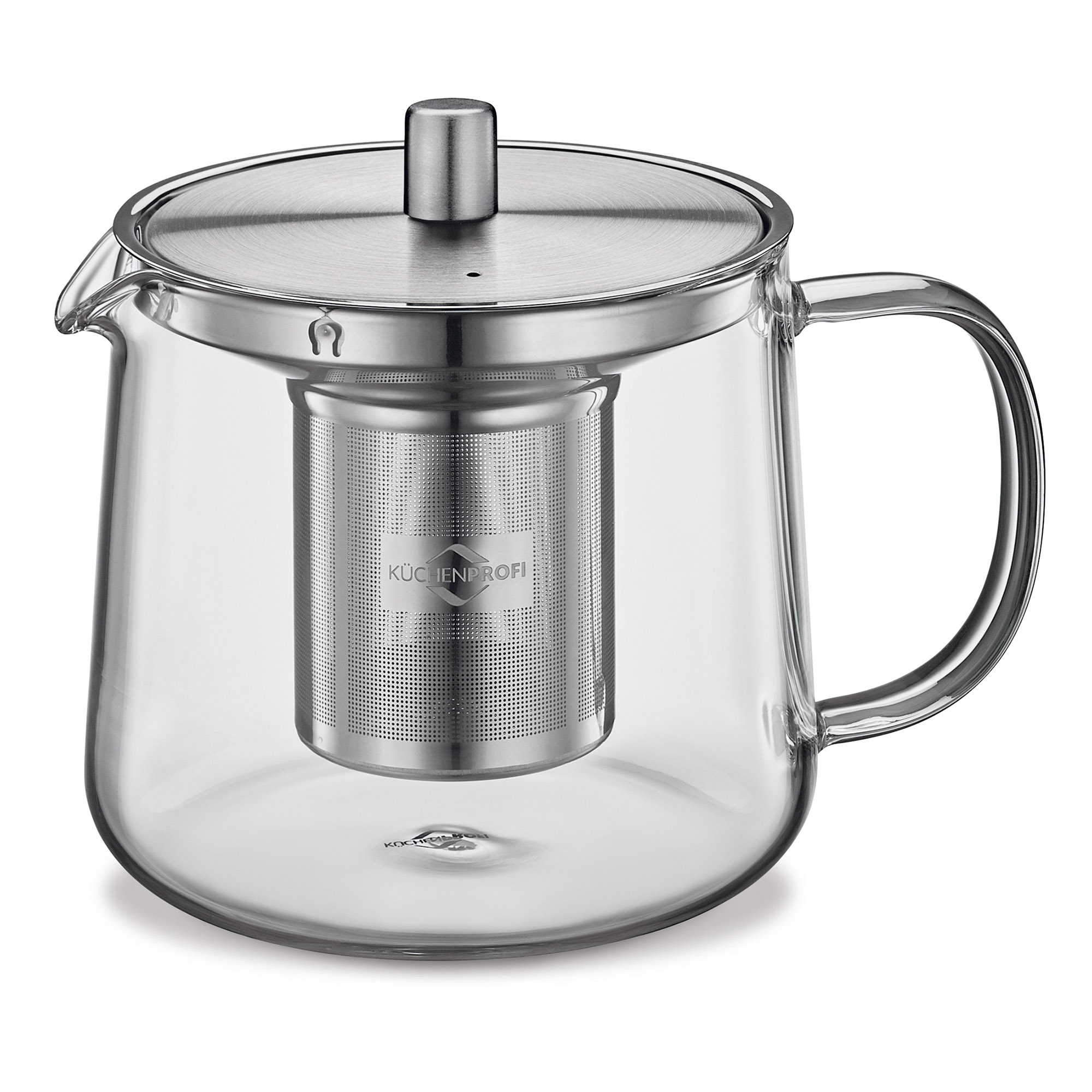 KÜCHENPROFI Teekanne ASSAM 0,6 Liter Borosilikatglas mit Siebeinsatz und Deckel