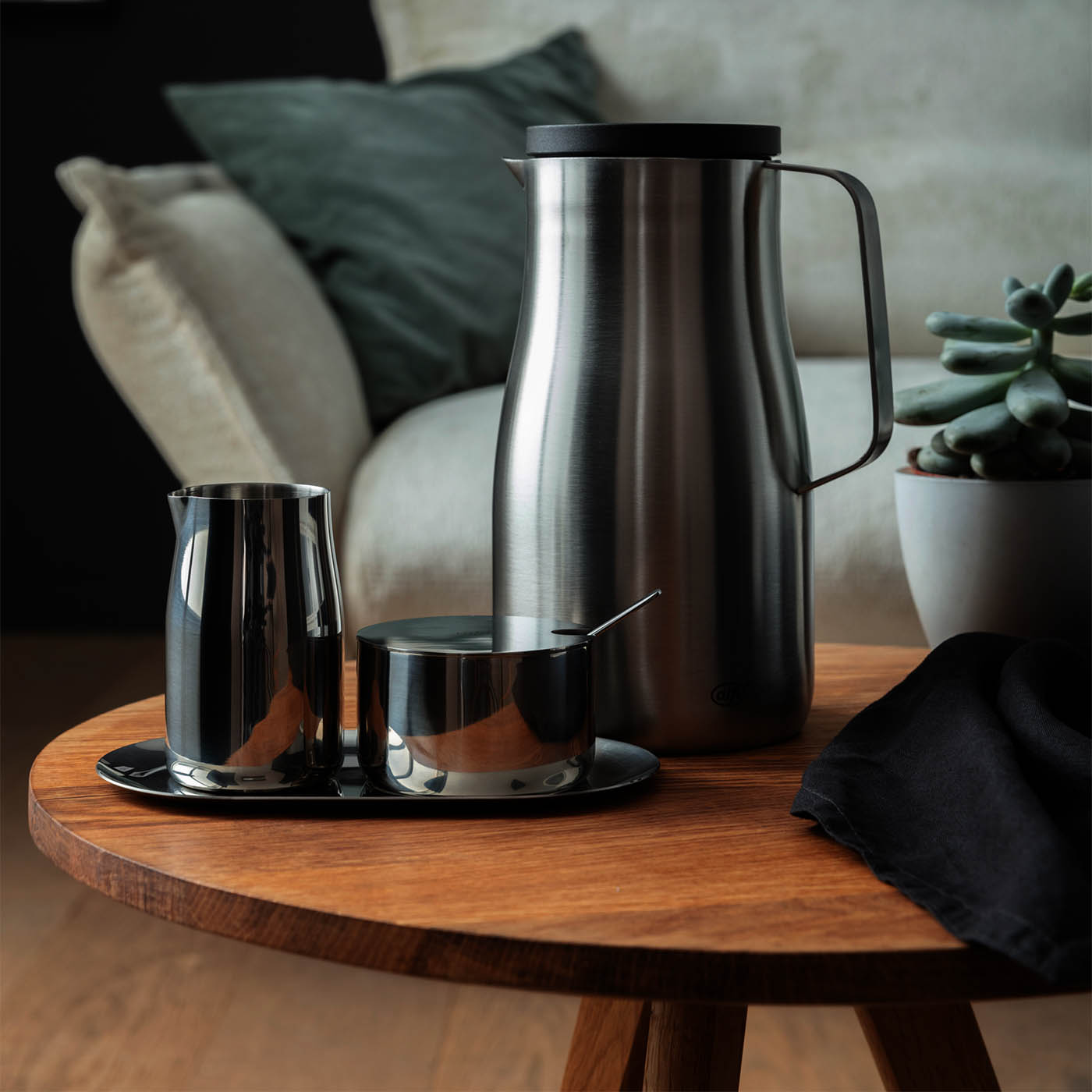 ALFI STUDIO 1.0-litre 8-cup vacuum flask, matt stainless steel