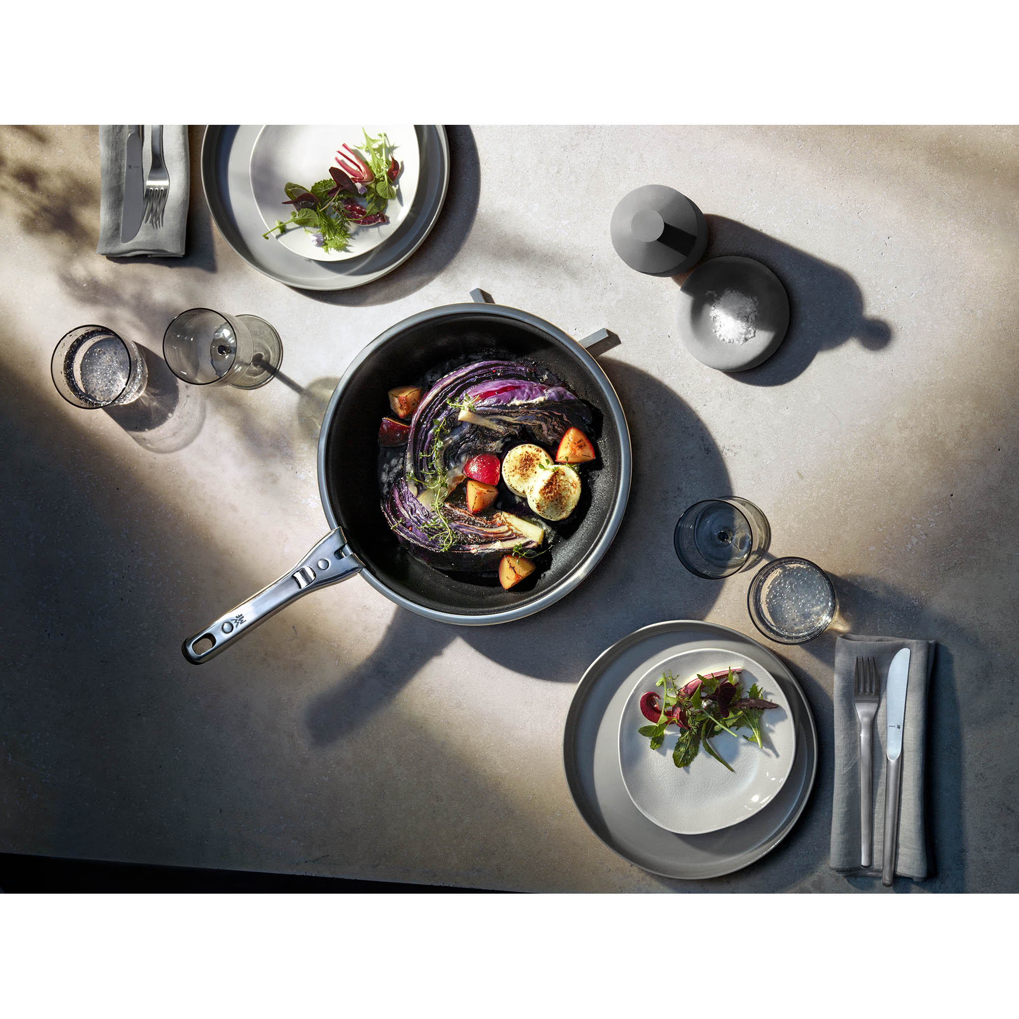 WMF CLICK & SERVE frying pan stainless steel non-stick coated 28 cm INDUCTION