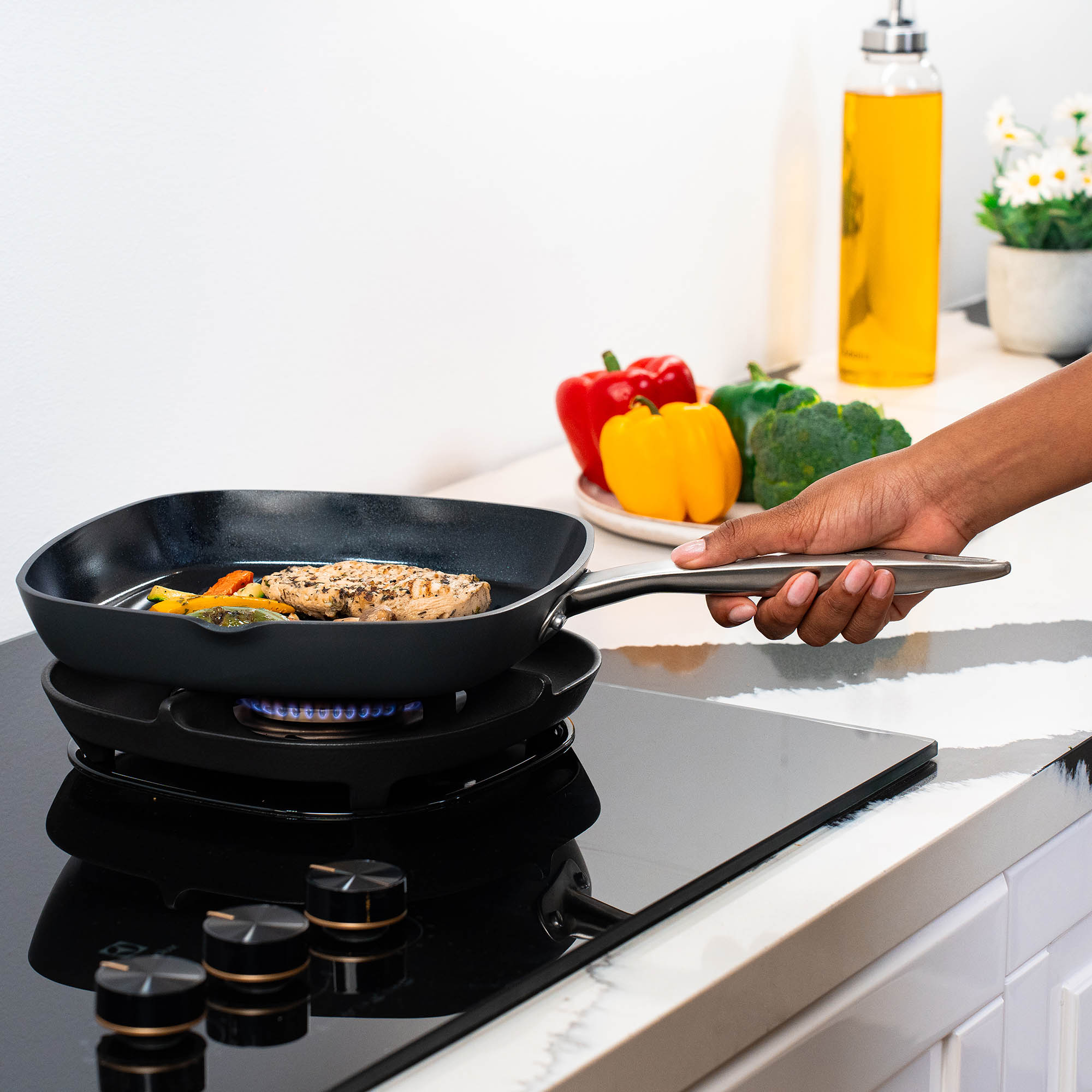 ZYLISS Grillpfanne ULTIMATE PRO eckig 26 x 26 cm Keramikbeschichtung PFAS-frei