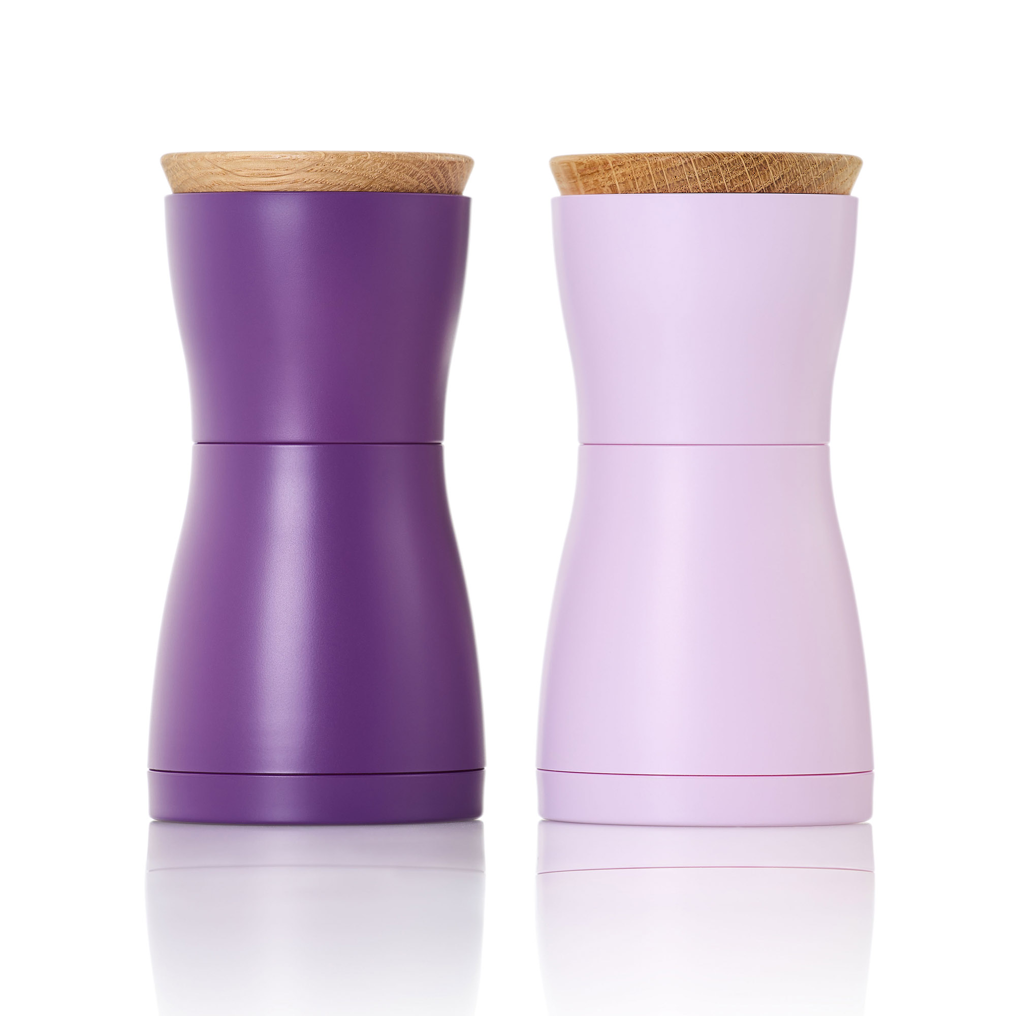 AdHoc Mühlen-Set TWIN Pfeffermühle Salzmühle dunkellila / helllila 13,3 cm