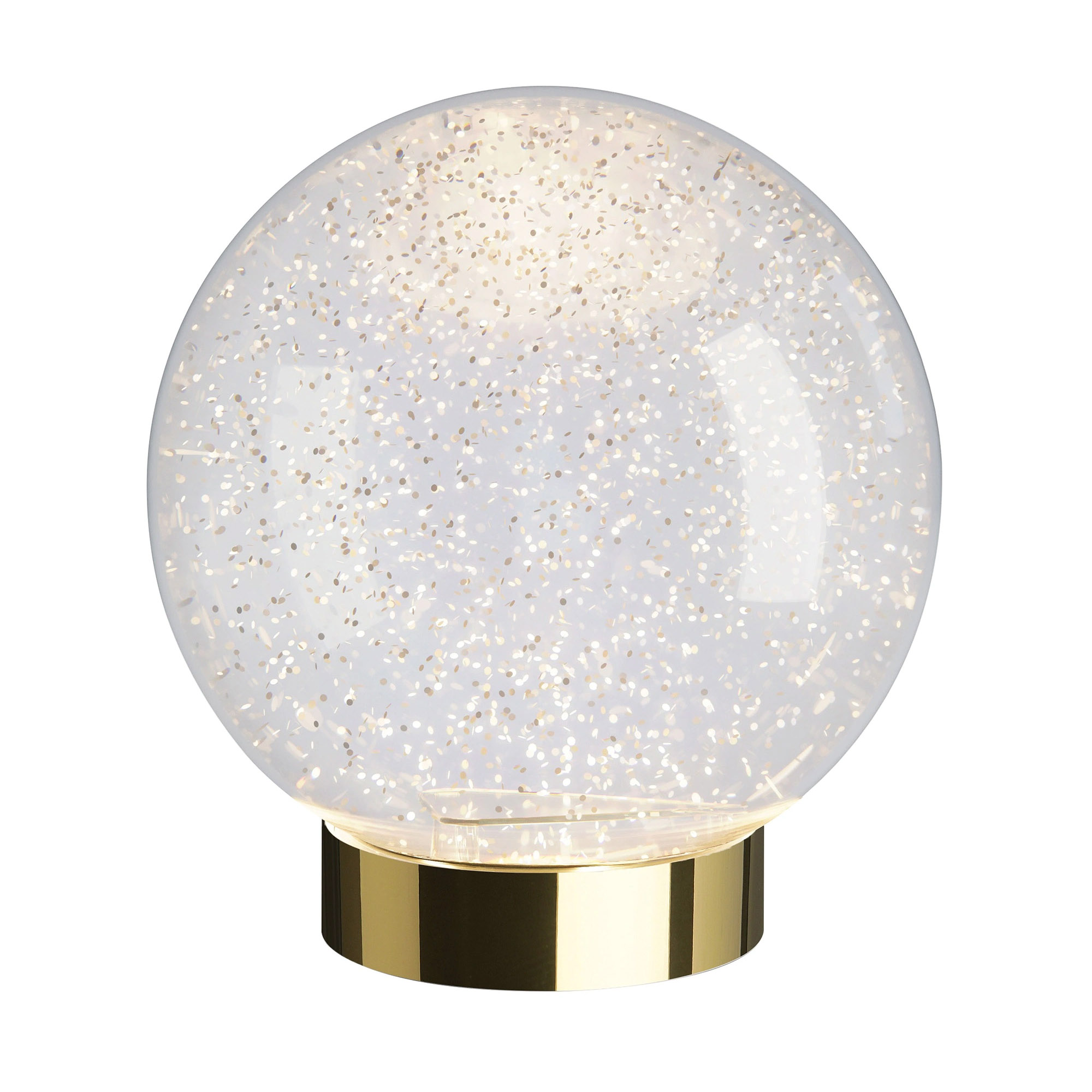 SOMPEX LED-Tischleuchte GLAMOR BAUBLE 18 cm gold Dekoleuchte mit beweglichem Glitter