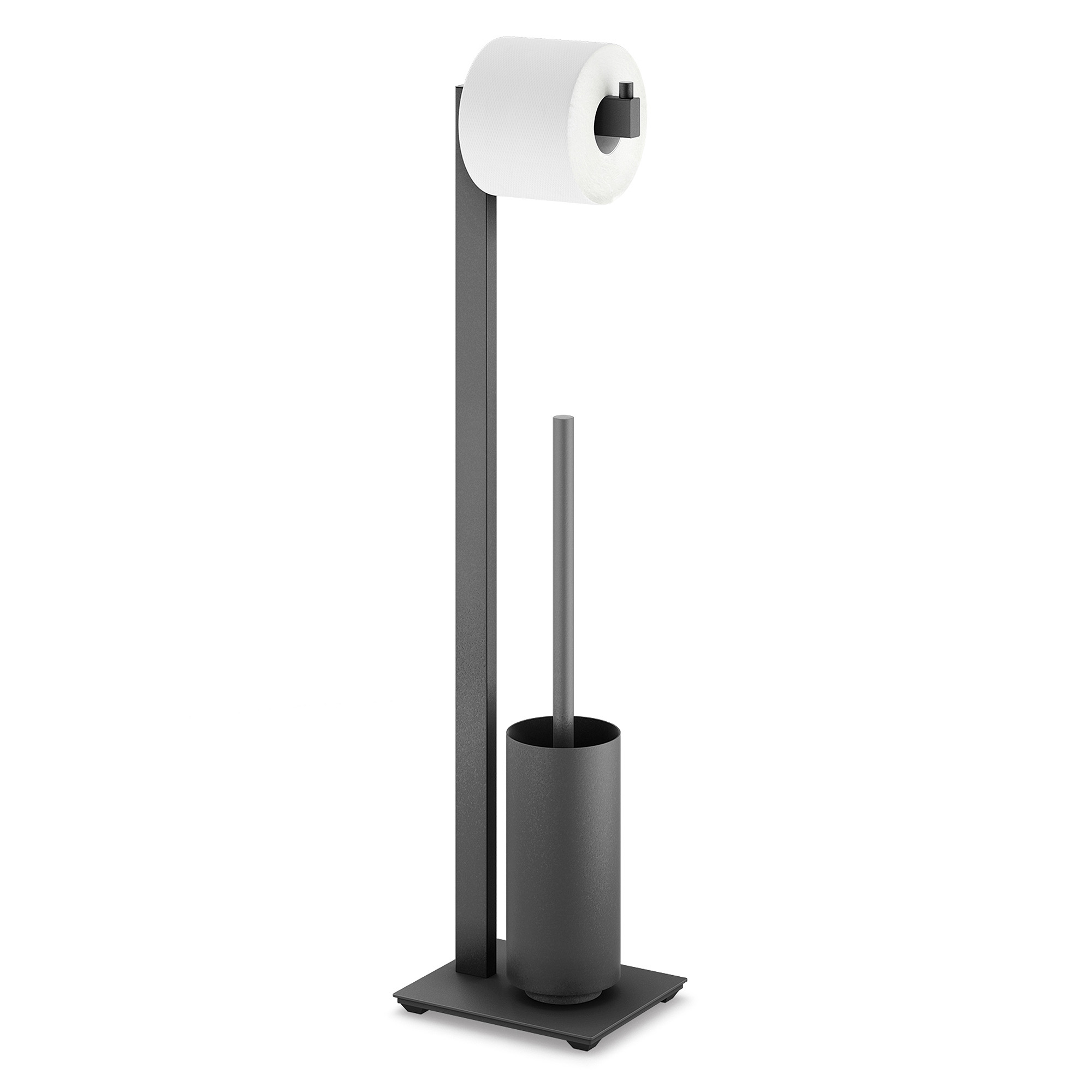 ZACK Toilettenbutler LINEA Edelstahl pulverbeschichtet matt schwarz