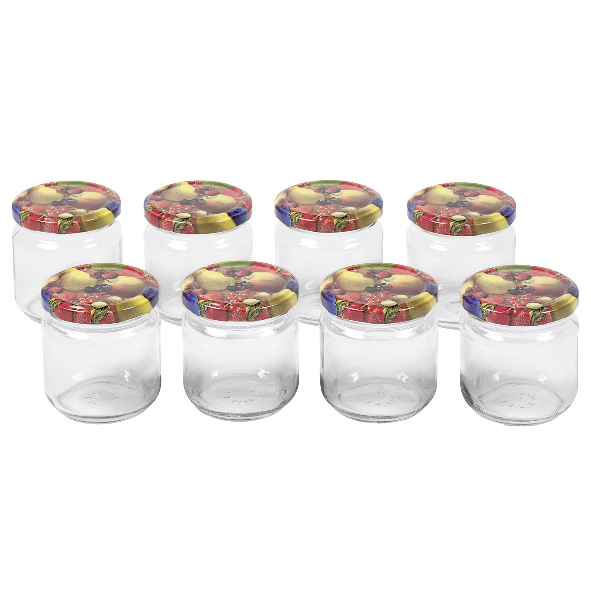 EMSY Einmachglas mit Schraubdeckel 0,212 Liter Schraubdeckelglas 8 Stück im SET