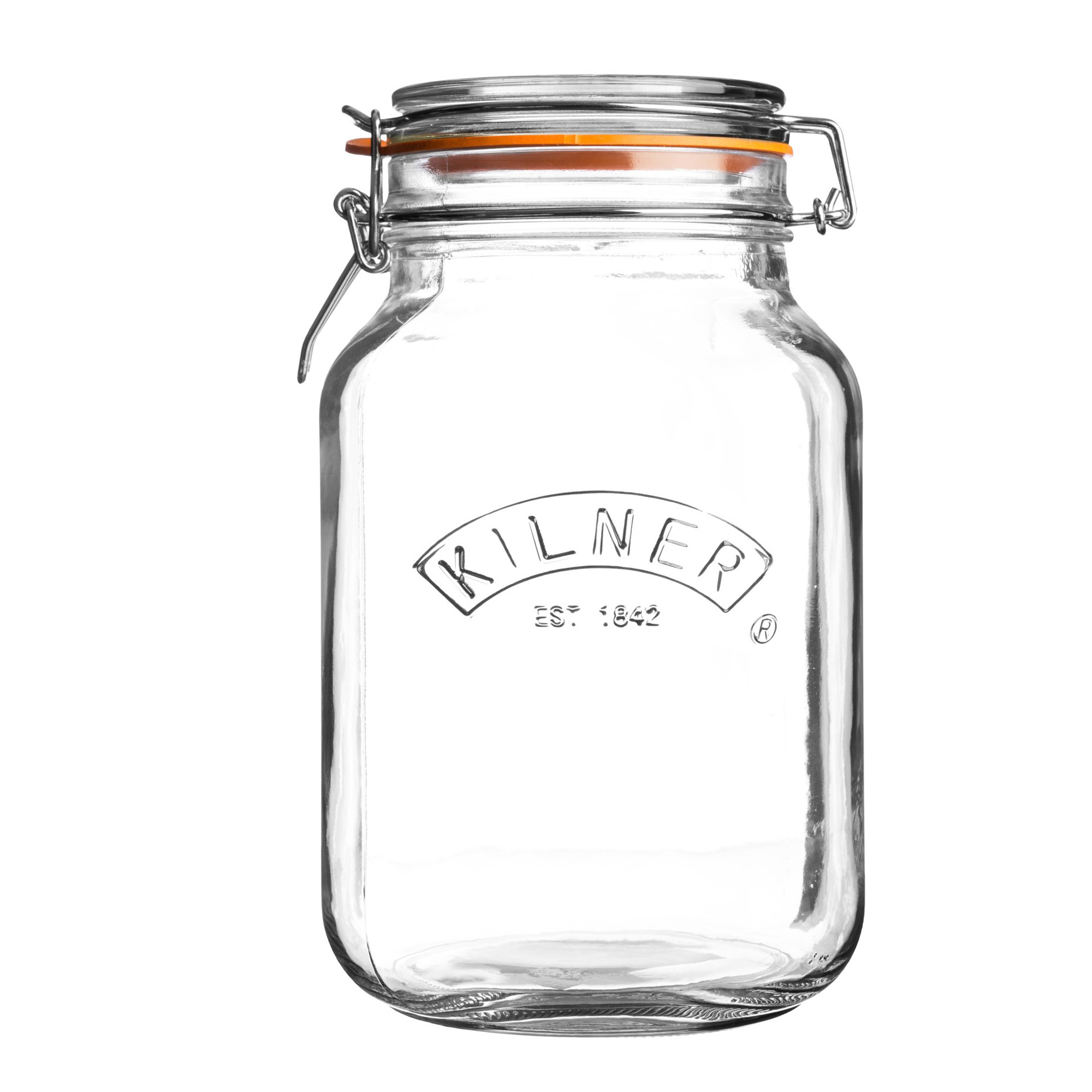 KILNER Bügelverschlussglas eckig 2,0 Liter Vorratsglas Einmachglas