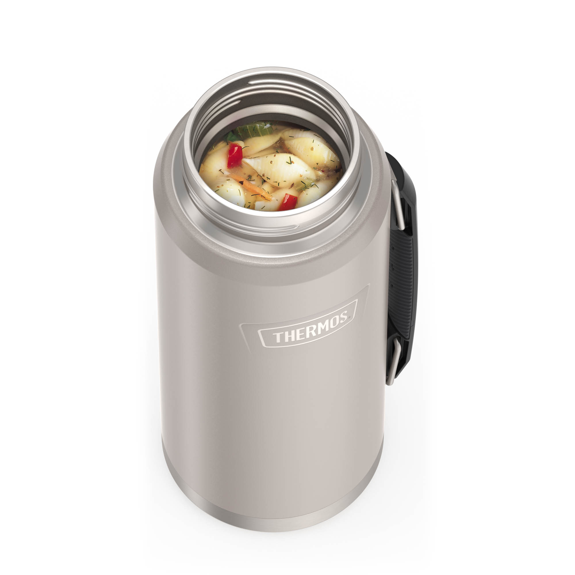 THERMOS Isolierflasche ICON BEVERAGE BOTTLE 1,2 L Edelstahl doppelwandig sandstone