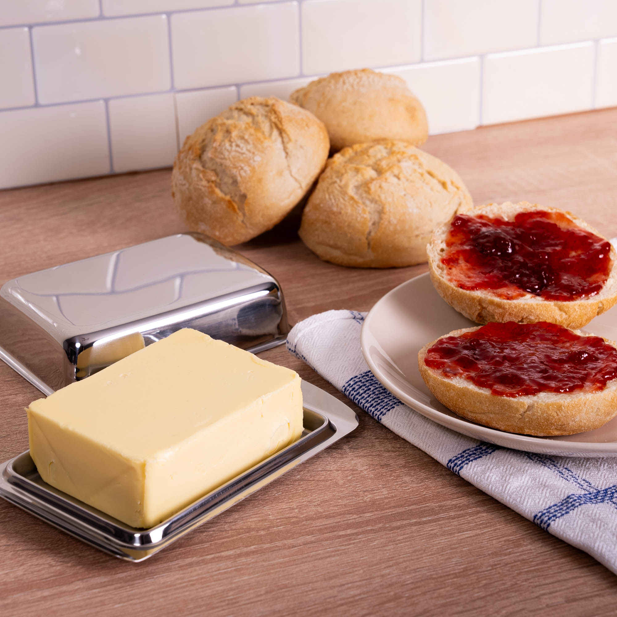 KÜCHENPROFI Butterdose aus Edelstahl für 250 g Stücke