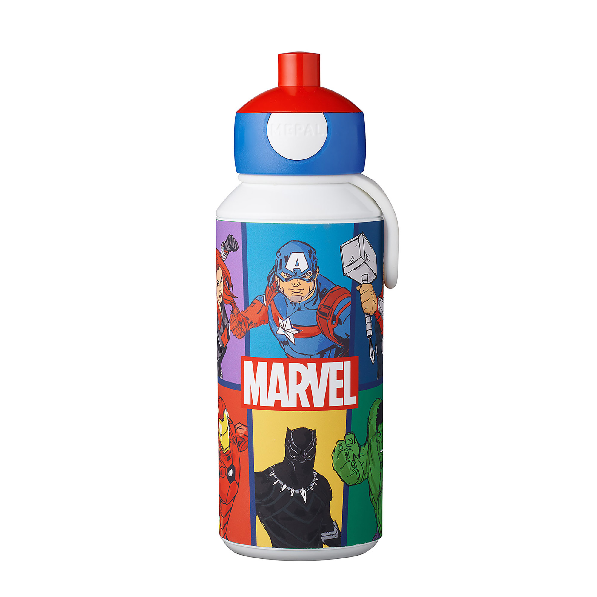 MEPAL Pop-up-Trinkflasche für Kinder CAMPUS 0,4 Liter Motiv Marvel's Avengers