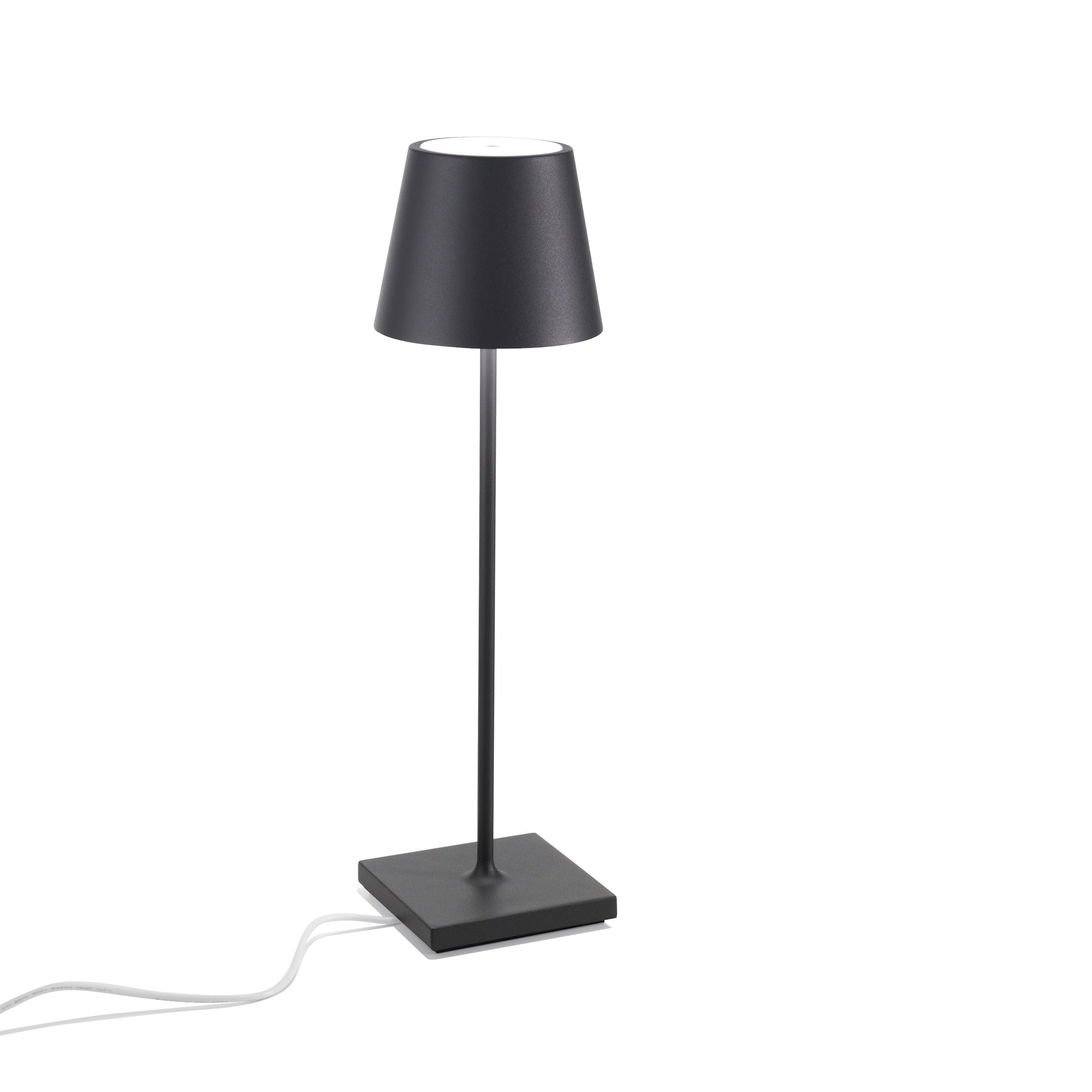 ZAFFERANO LED table lamp POLDINA PRO 38 cm Dark grey