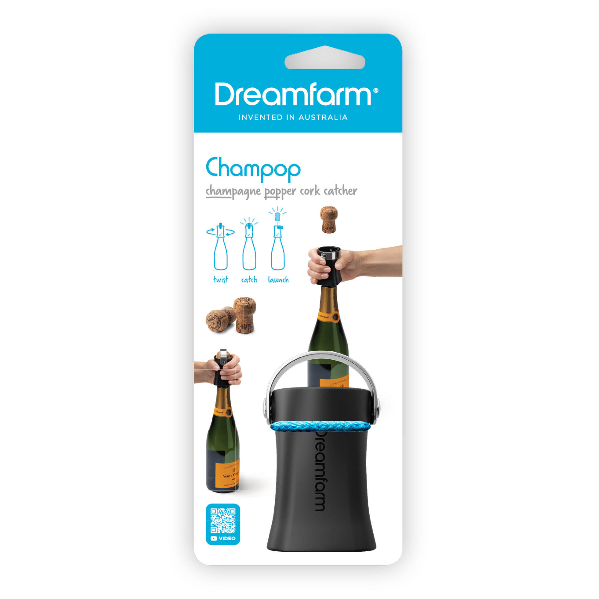 DREAMFARM Sekt- und Champagnerflaschenöffner CHAMPOP