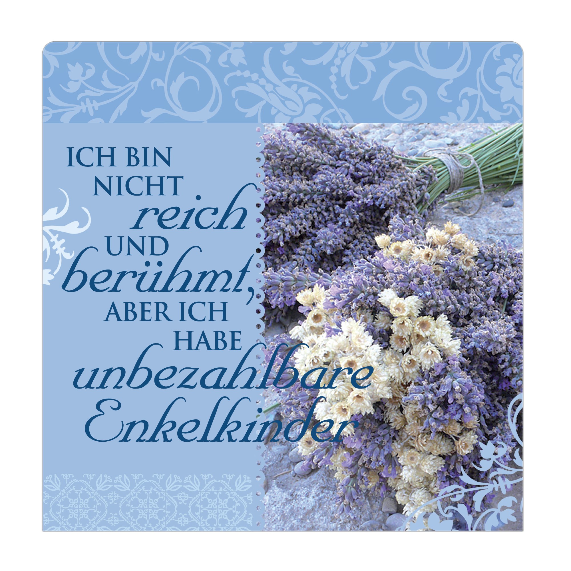 H&H Romantisches Geschirrtuch "Ich bin nicht reich und berühmt, aber ich habe unbezahlbare Enkelkinder"