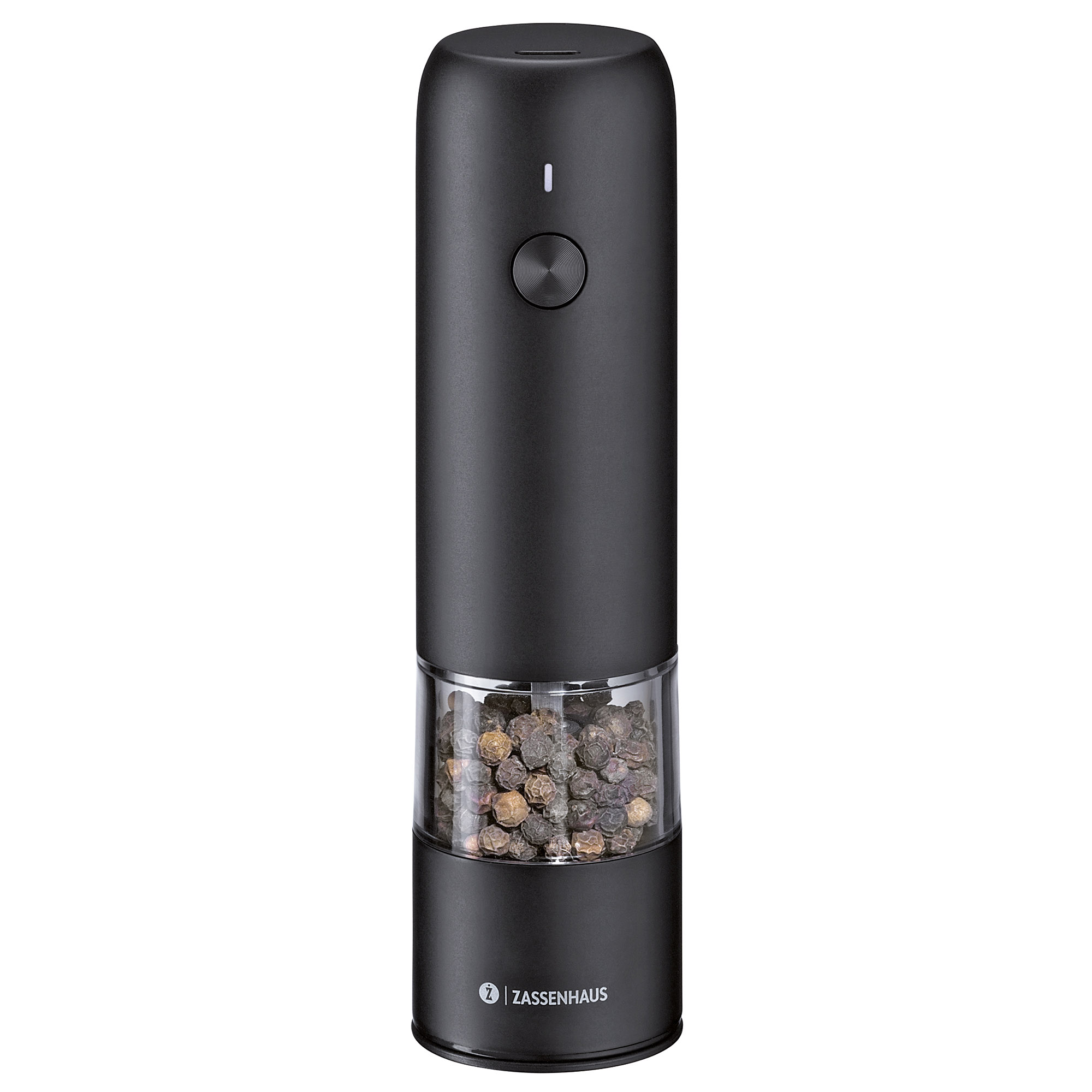ZASSENHAUS Elektrische Pfeffermühle KÖLN USB 14 cm schwarz