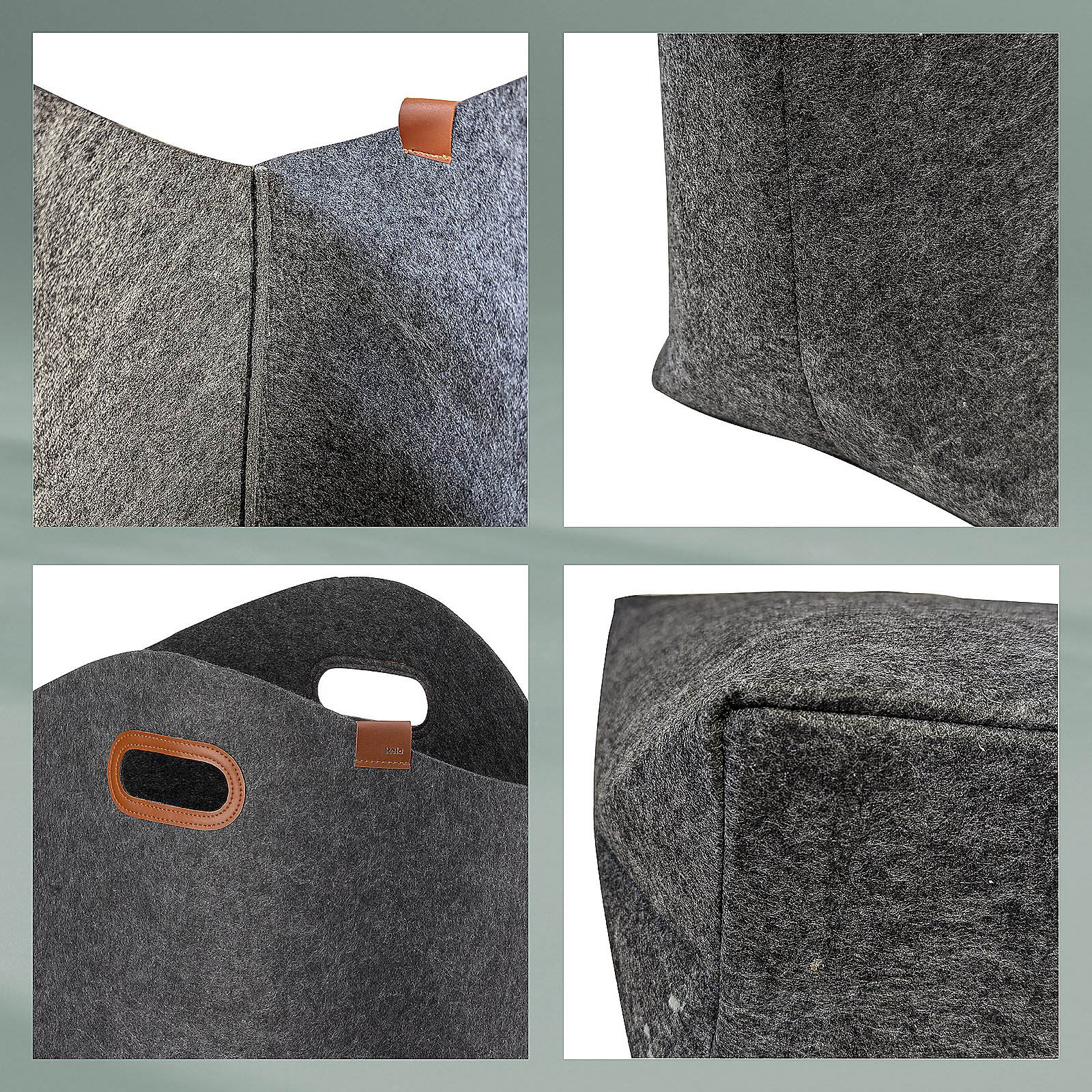 KELA Laundry bag Laundry collector FAY dark grey