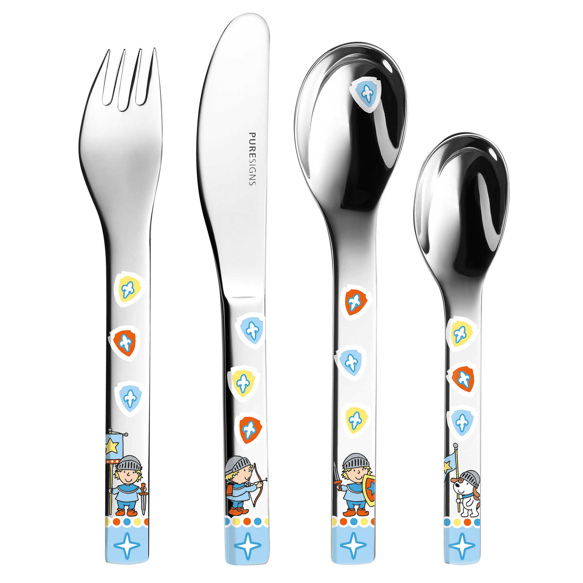 PURESIGNS Kinderbesteck ONE Miko Set 4-teilig