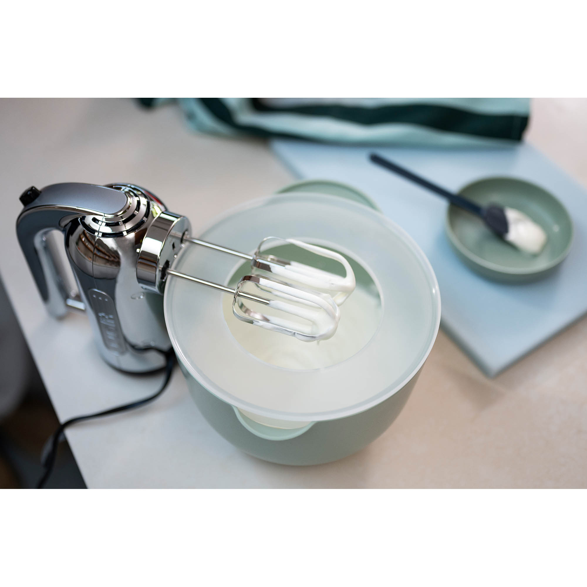 MEPAL Rührschüssel CHEF IT 3,0 Liter navy (marineblau) mit Spritzschutz-Deckel